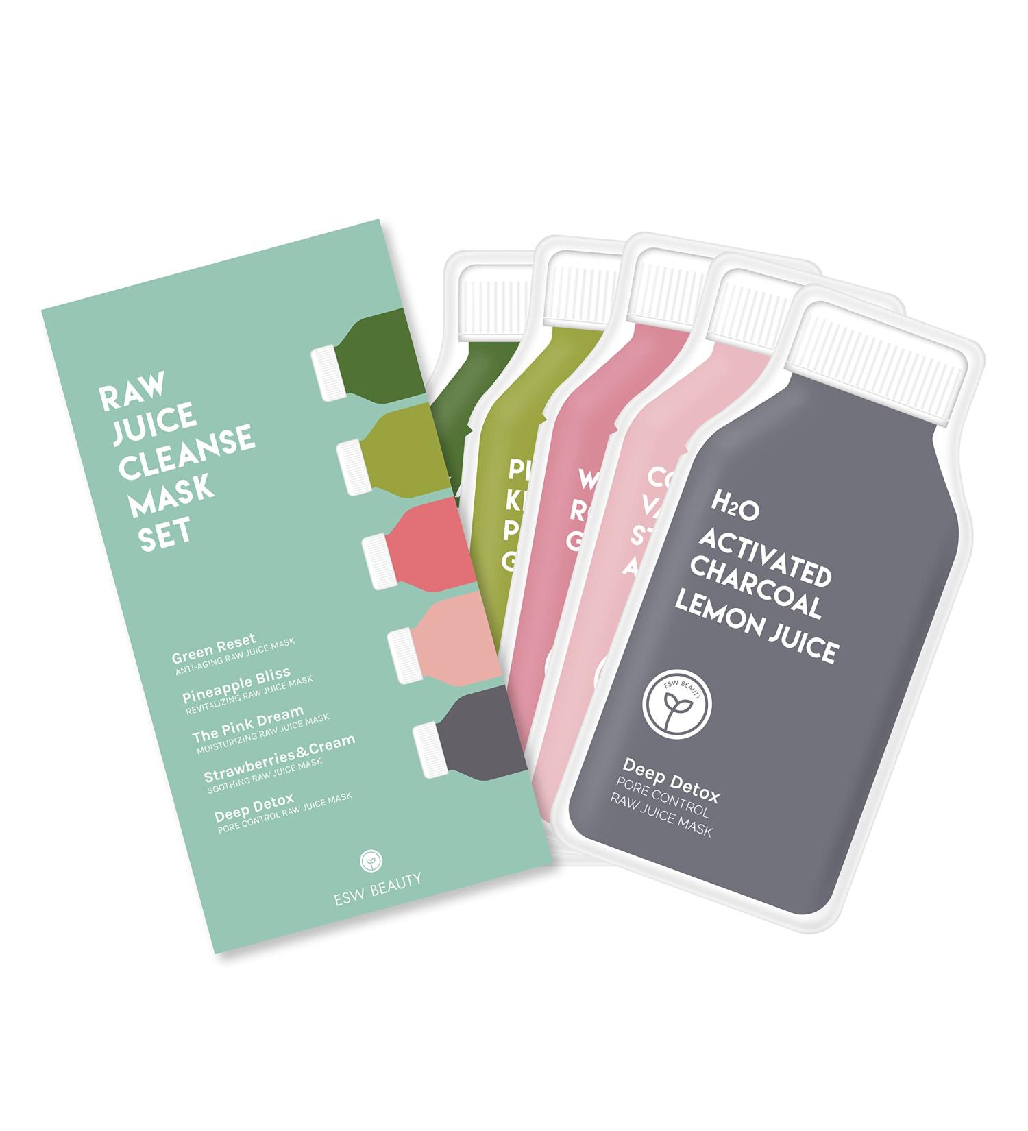 ESW Beauty Raw Juice Cleanse Mask Set - Revitalize Your Skin with Natural Ingredients | International Shipping Available - Buy Online on GoSupps.com