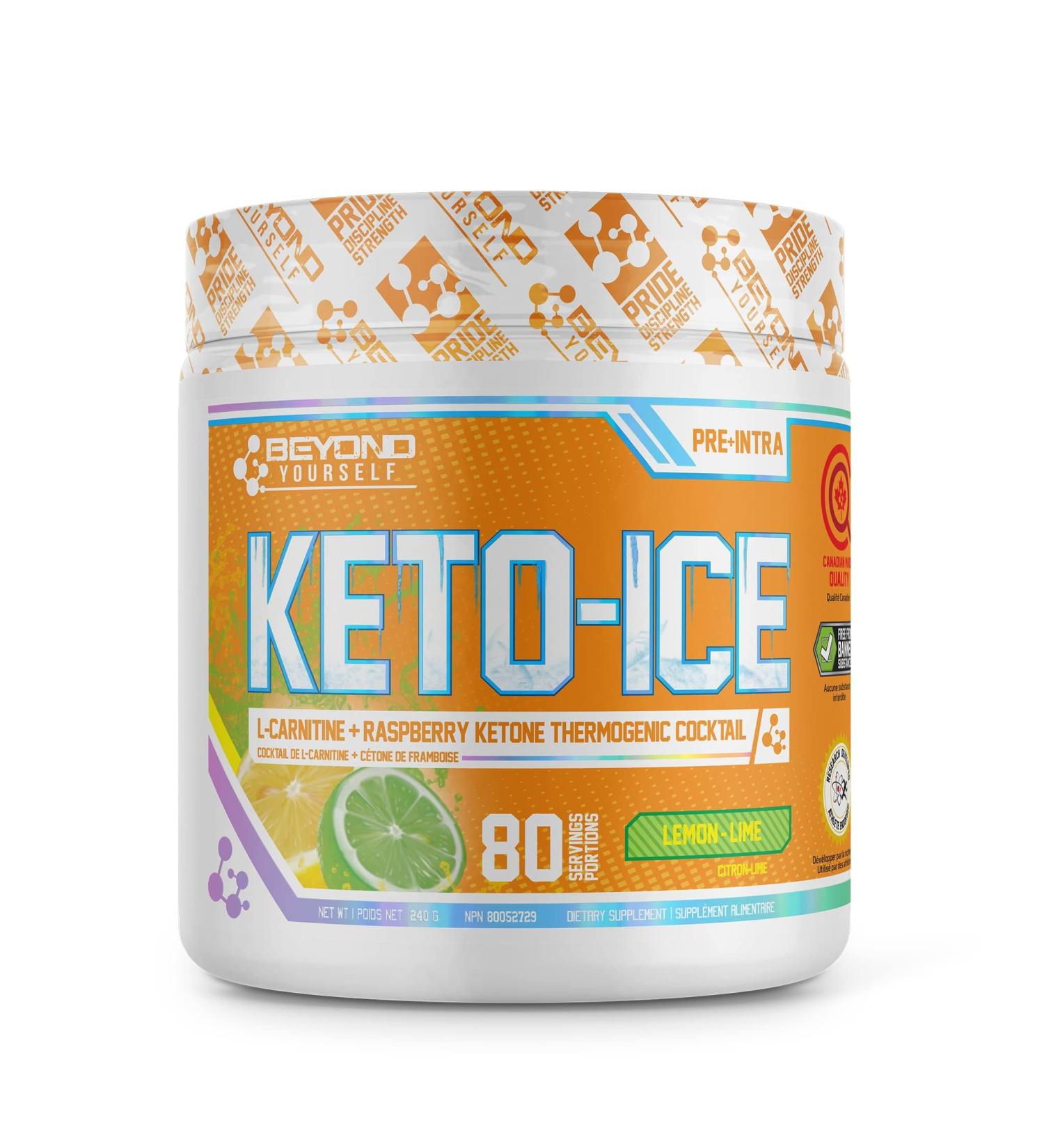 Beyond Yourself - Keto-Ice | Stimulant-Free Thermogenic Fat Burner | Advanced Metabolism Booster Energy Enhancer & Weight Management | Formulated with L-Carnitine & Raspberry Ketone | Lemon Lime - Buy Online on GoSupps.com