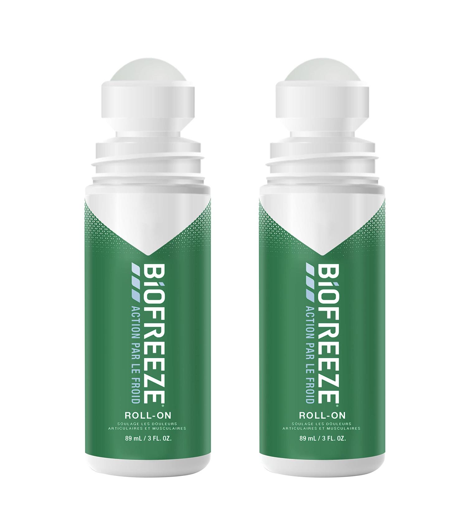 Biofreeze Pack of 2 Roll On Cold Action Relieves muscle and joint pain 2 x 89ml - Buy Online on GoSupps.com
