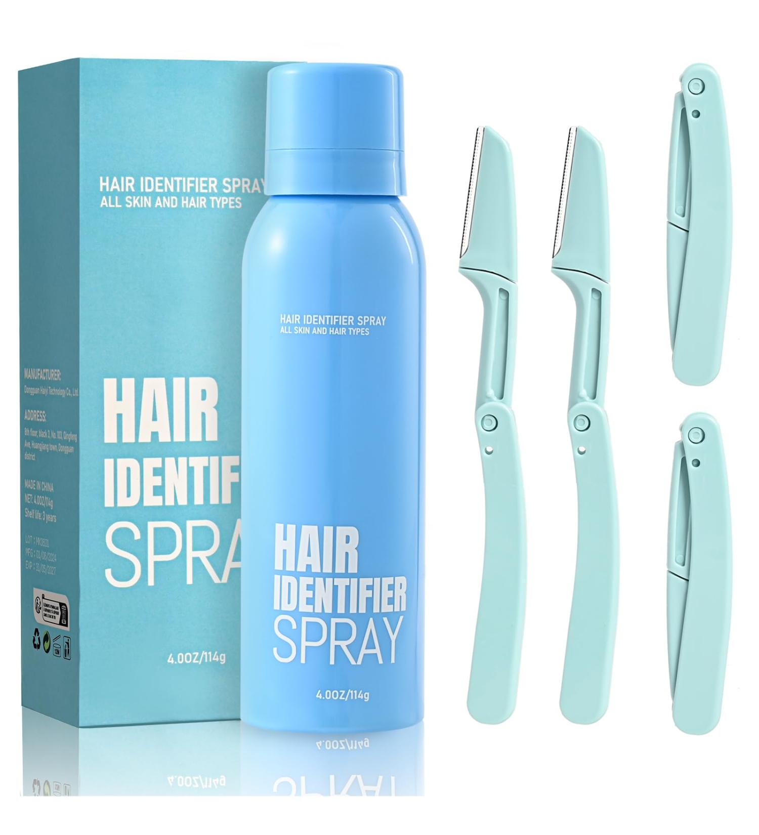 Hair Identifier Spray for Face Shaving Hair Identifier Spray for Face Dermaplaning Hair Identifier Spray Facial Hair Identifier Spray for Dermaplaning - Buy Online on GoSupps.com