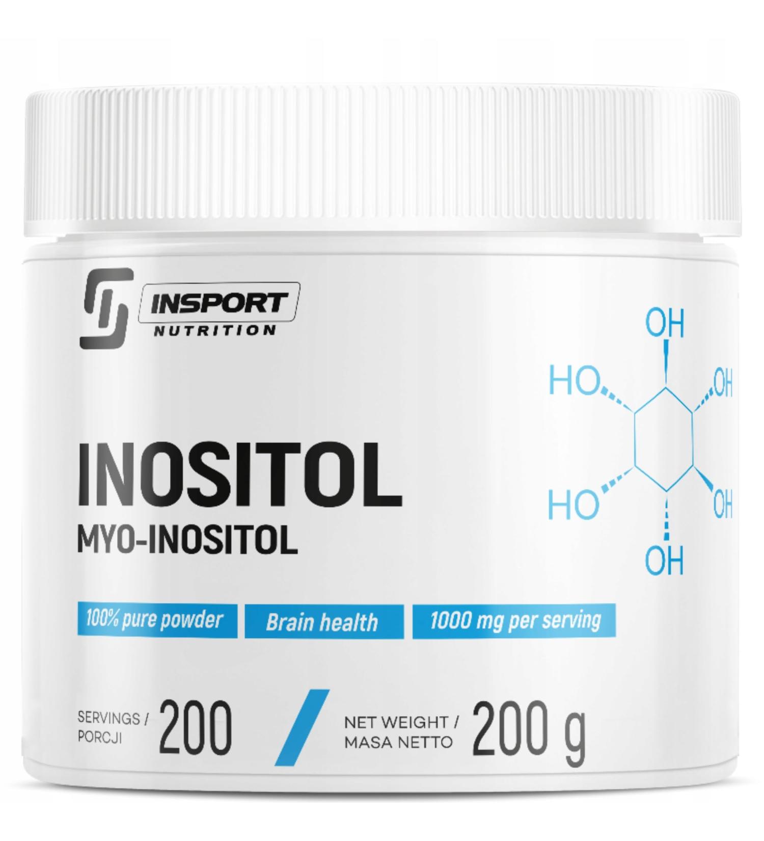 Inositol 200g Myo-Inositol Poudre Pure | Vitamine B8 Naturelle pour l Humeur la M moire le Bien- tre Mental le Cerveau | INSPORT