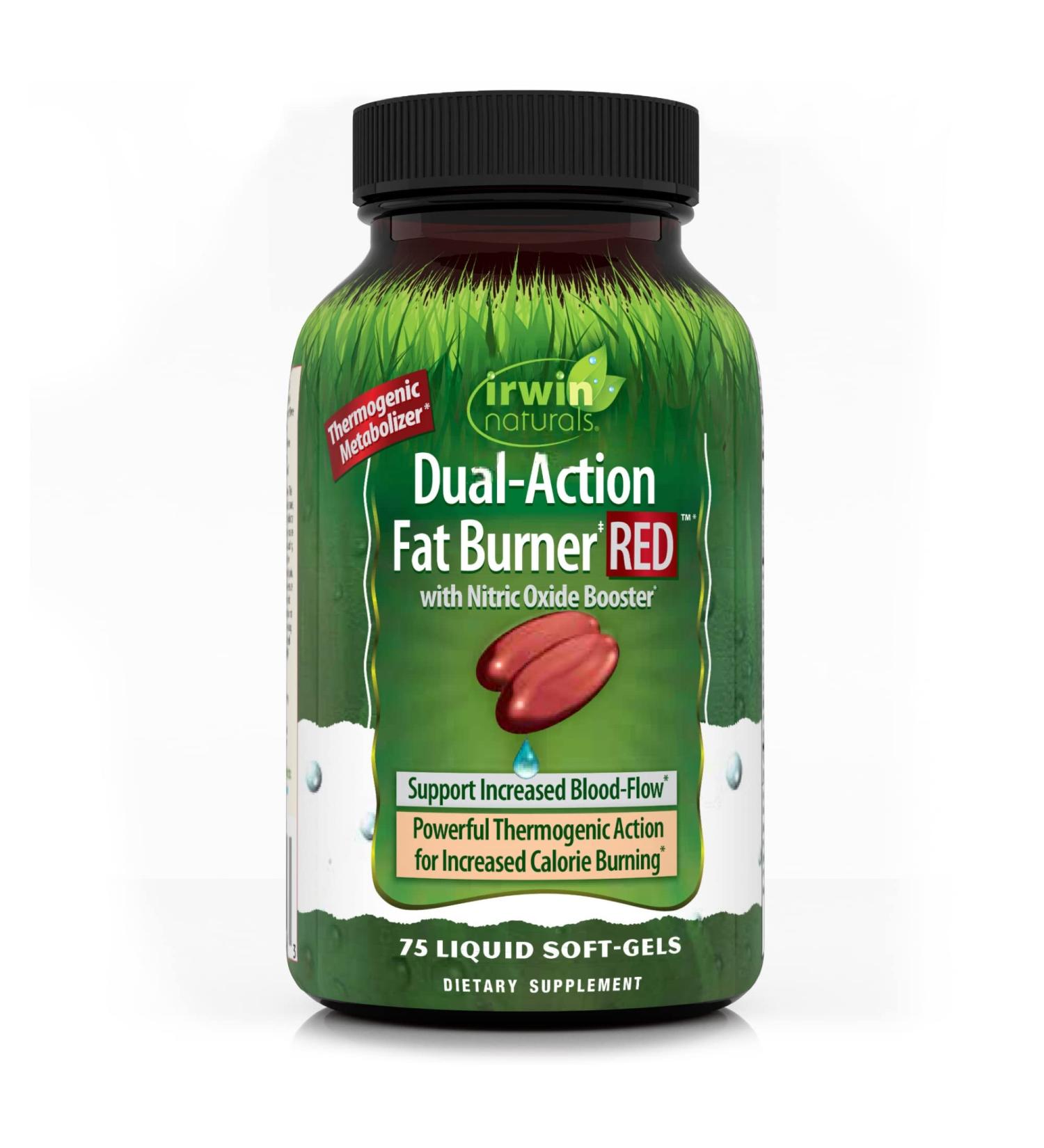 Irwin Naturals Dual-Action Fat Burner Red 75 Softgels - Fast Weight Loss Supplement - Buy Online on GoSupps.com