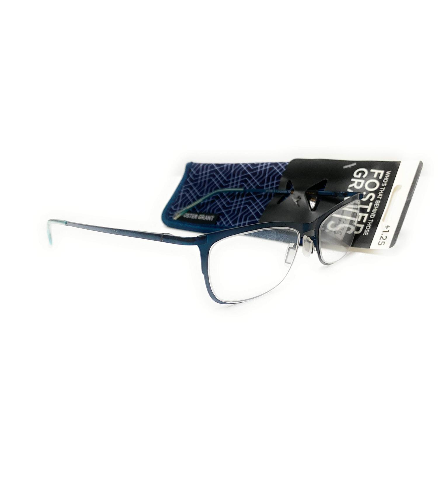 Foster Grant Leighton Reading Glasses +1.25 with Stylish Blue Case - International Shipping Available - Buy Online on GoSupps.com