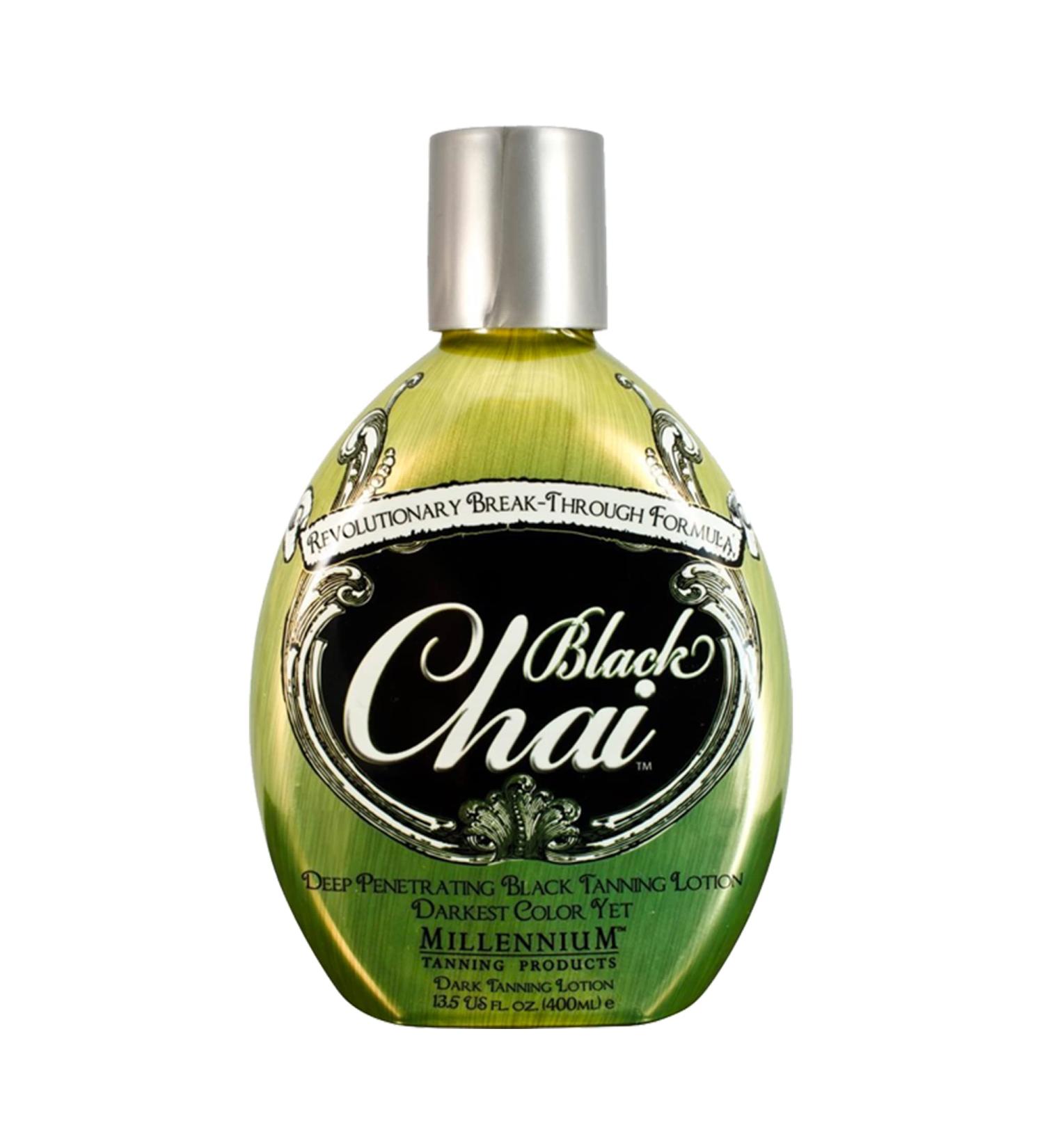 Millennium Tanning Black Chai Tanning Lotion 13.5 oz with Bronzers, Essential Oils & Extracts - Buy Online on GoSupps.com