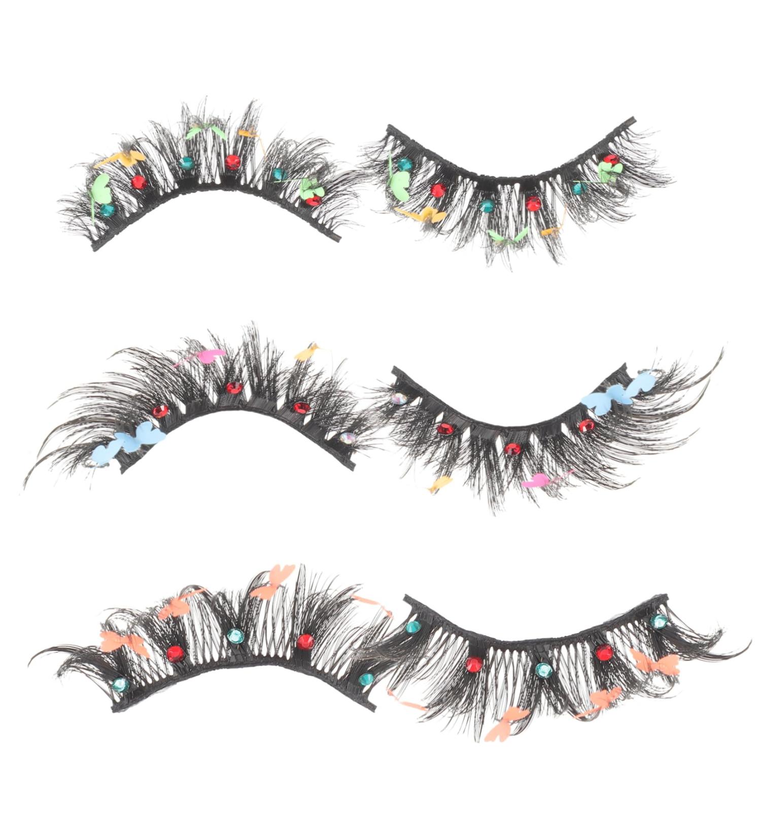 FRCOLOR 3 Pairs decor false lashes fake eyelashes fake lashes for performance women eyelashes natural false eyelashes individual false eyelashes wispy eyelashes chemical fiber make up set - Buy Online on GoSupps.com