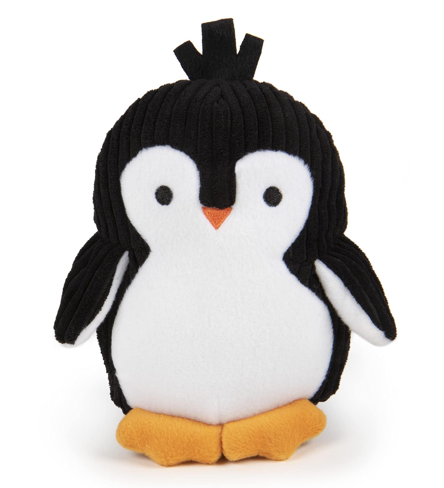 TrustyPup Tough N Fun Plush Toy for Dogs - Strong 'N Silent, Medium Ultrasonic Squeaker Toy - Penguin (Black) - Buy Online on GoSupps.com