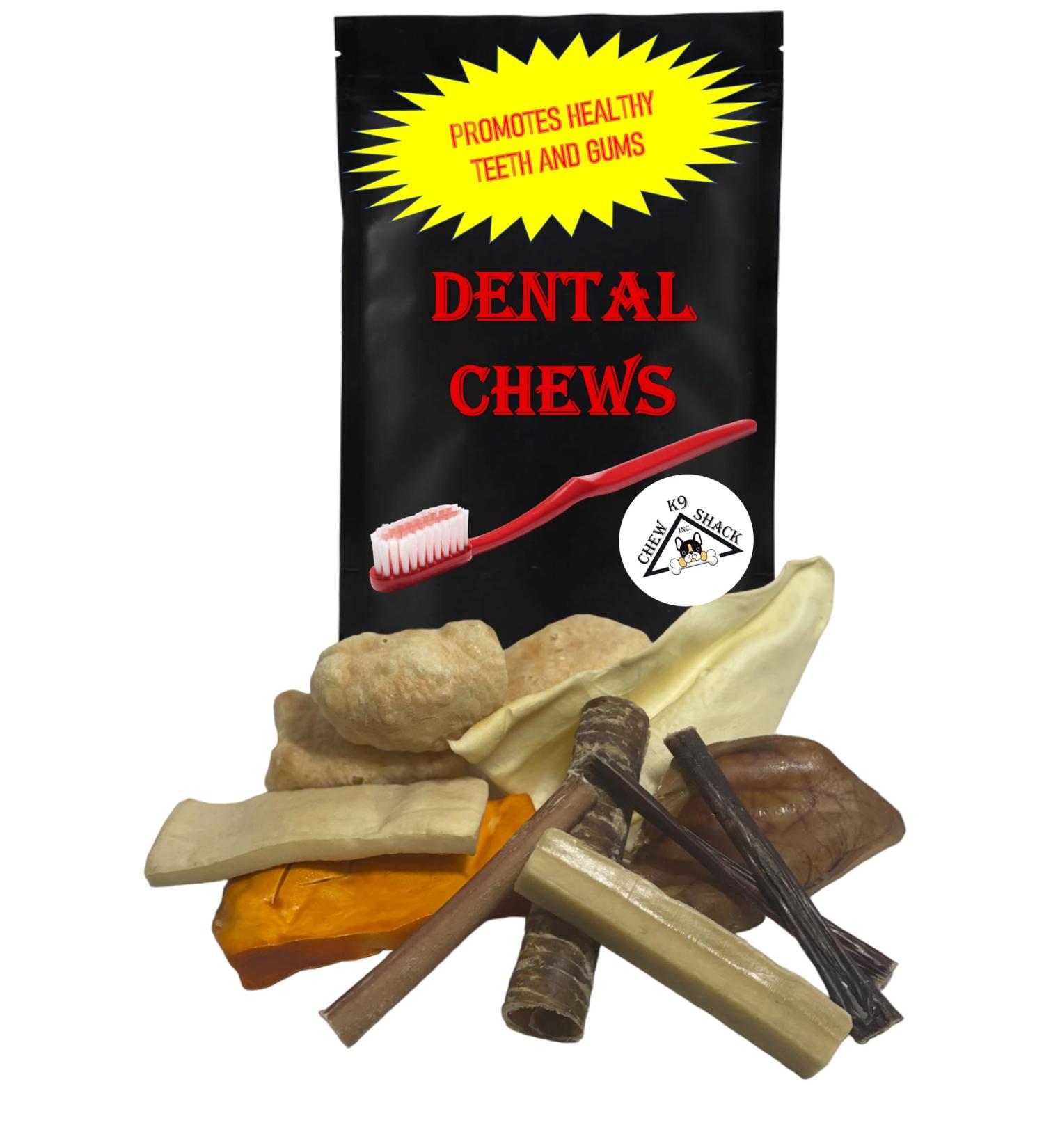 Dental Mix Chew Bag - Chews to Help Remove Plague & Promote Dental Health for Strong Teeth and Gums- Best for Dogs up to 50lbs - Fights Bad Breath No Rawhide Bully Sticks Yak Chews and More! - Buy Online on GoSupps.com