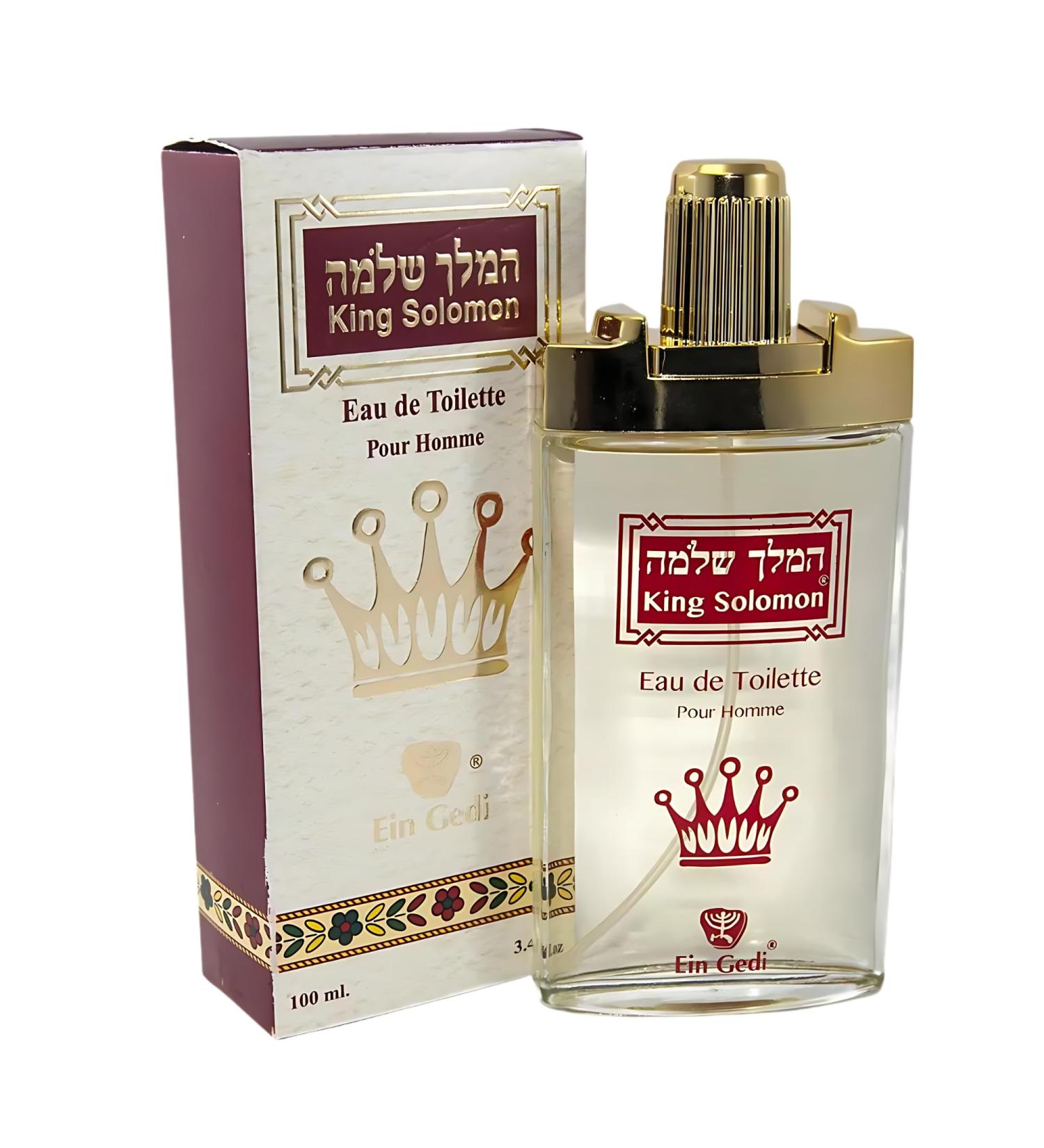 King Solomon Eau de Toilette Authentic men fragrance from Holy Land cologne for men 100 ml | 3.4 fl. oz - Long-Lasting Fresh spicy & masculine Unique religious gifts for men (King Solomon)