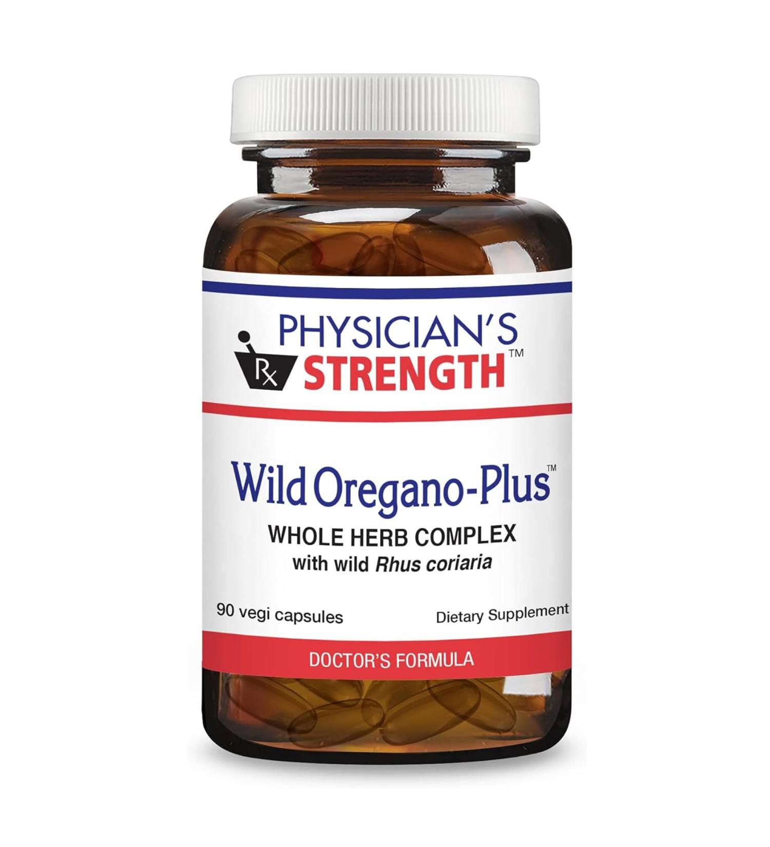Physician's Strength Wild Oregano-Plus - 90 Capsules - Supports Healthy Immune System Digestion & Bones and Joints - Non-GMO - 90 Servings - Buy Online on GoSupps.com
