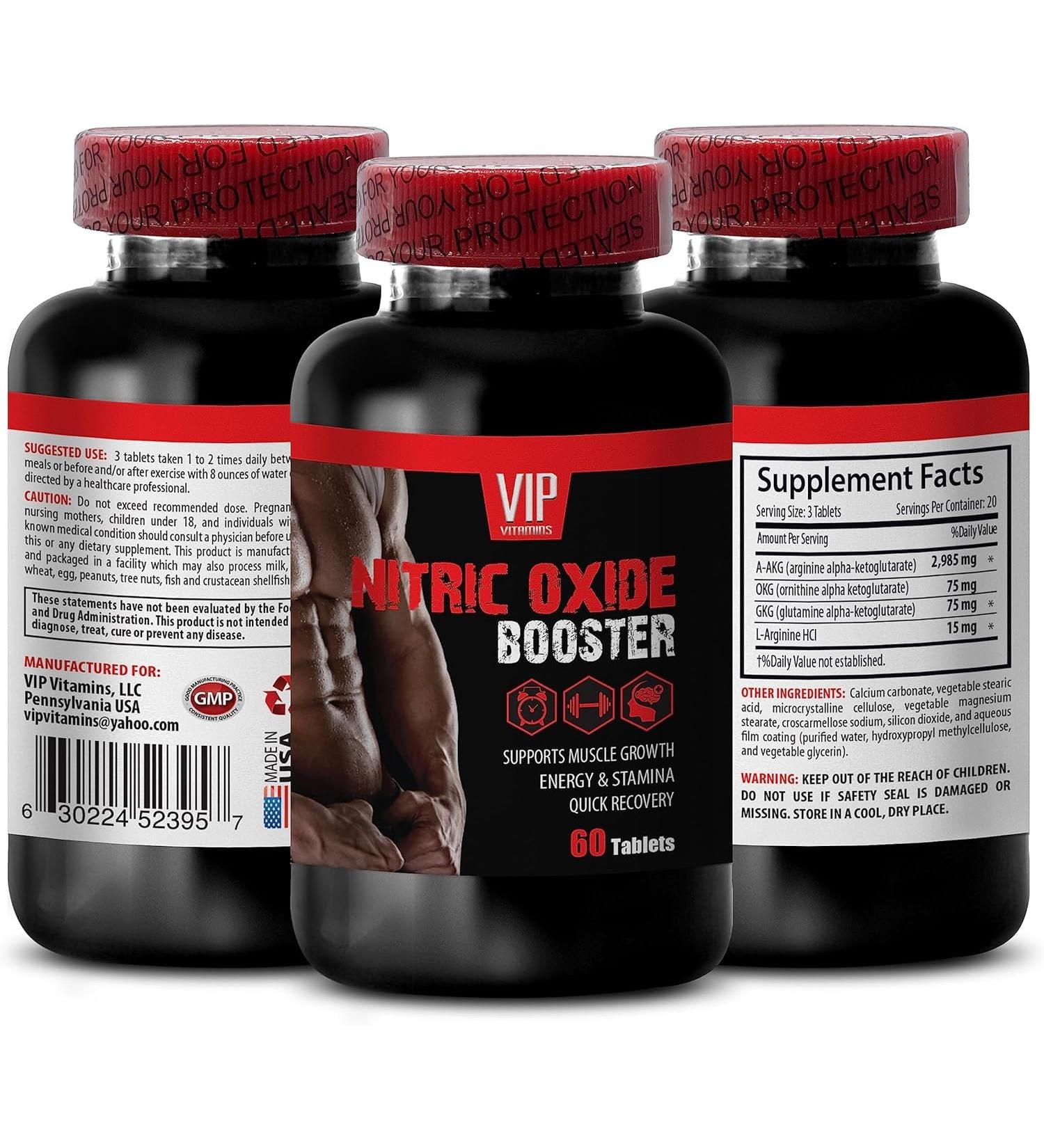 Nitric Oxide Pills - Nitric Oxide Supplements - Nitric Oxide pre Workout Powder for Men Supplement L-Arginine Nitric Oxide Benefits Alpha-Ketoglutarate Nitric Oxide 1 Bottle 60 Tablets - Buy Online on GoSupps.com