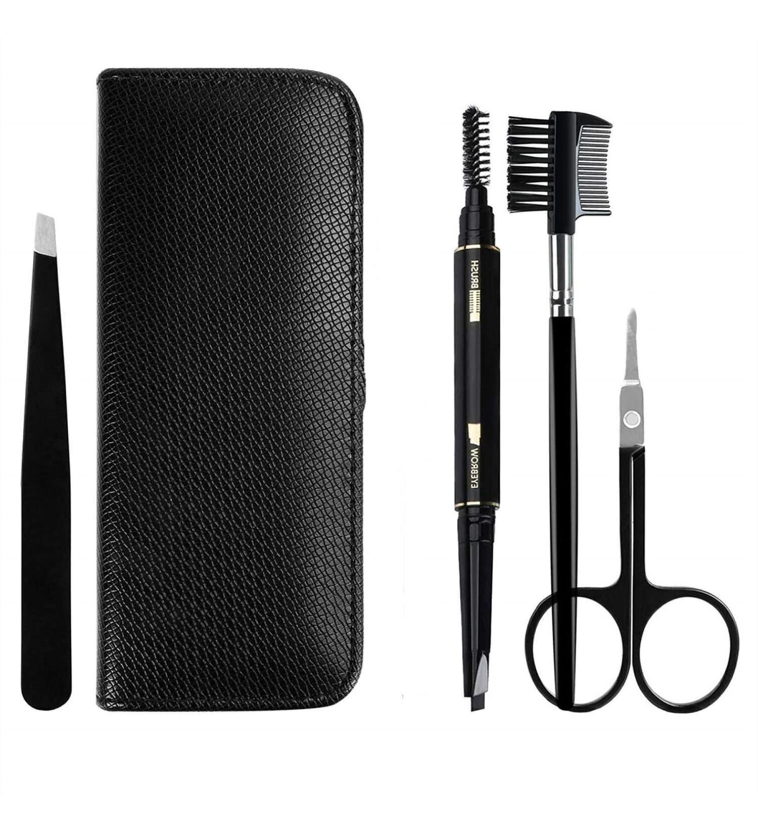 DMZK Eyebrow Tool Kit Trimming Grooming Set Include Tweezers Eyebrow Brush Eyebrow Pencil - Buy Online on GoSupps.com