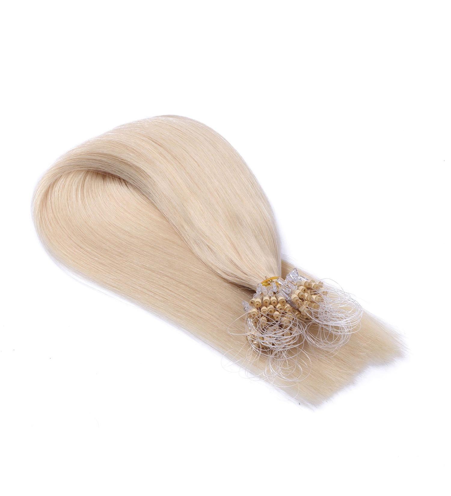 Buy Micro-Ring Hair Extensions - #60 White Blonde - 60cm - 300 Strands - 100% Remy Quality - Easy to Use - Buy Online on GoSupps.com