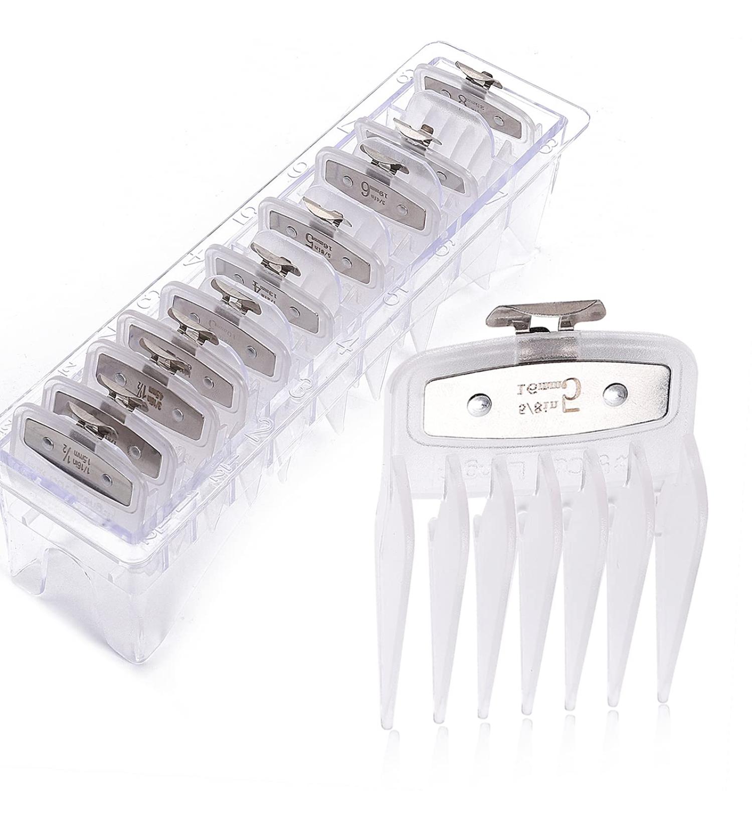 Wahl Hair Clipper Guards Set - 10 Color Coded Cutting Guides #3170-400 - Fits All Wahl Clippers - 1/8 to 1 - Professional Grade - Buy Online on GoSupps.com