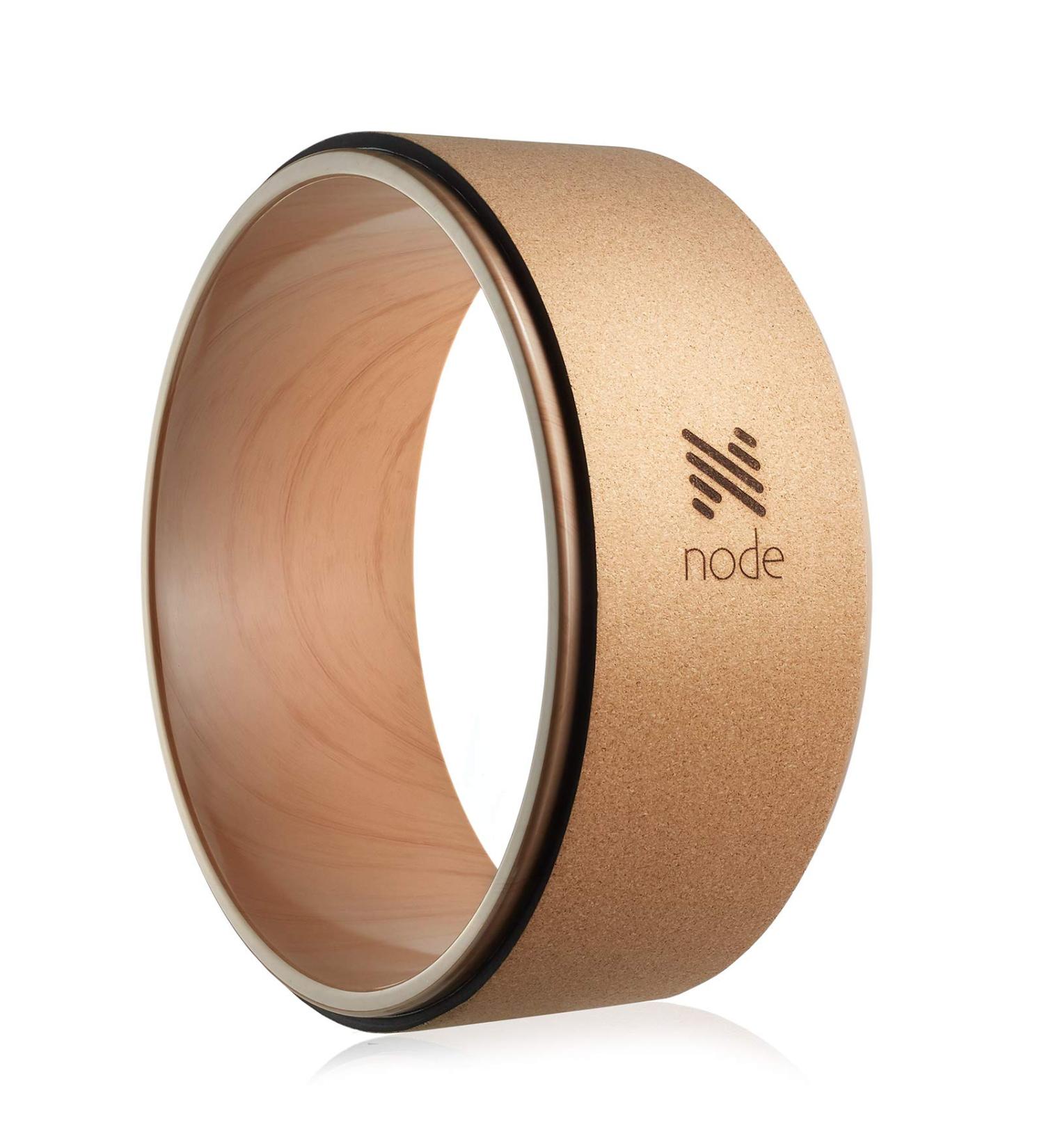Node Fitness 13 Professional Cork Yoga Wheel - Wood Grain | Premium Yoga Prop - Buy Online on GoSupps.com