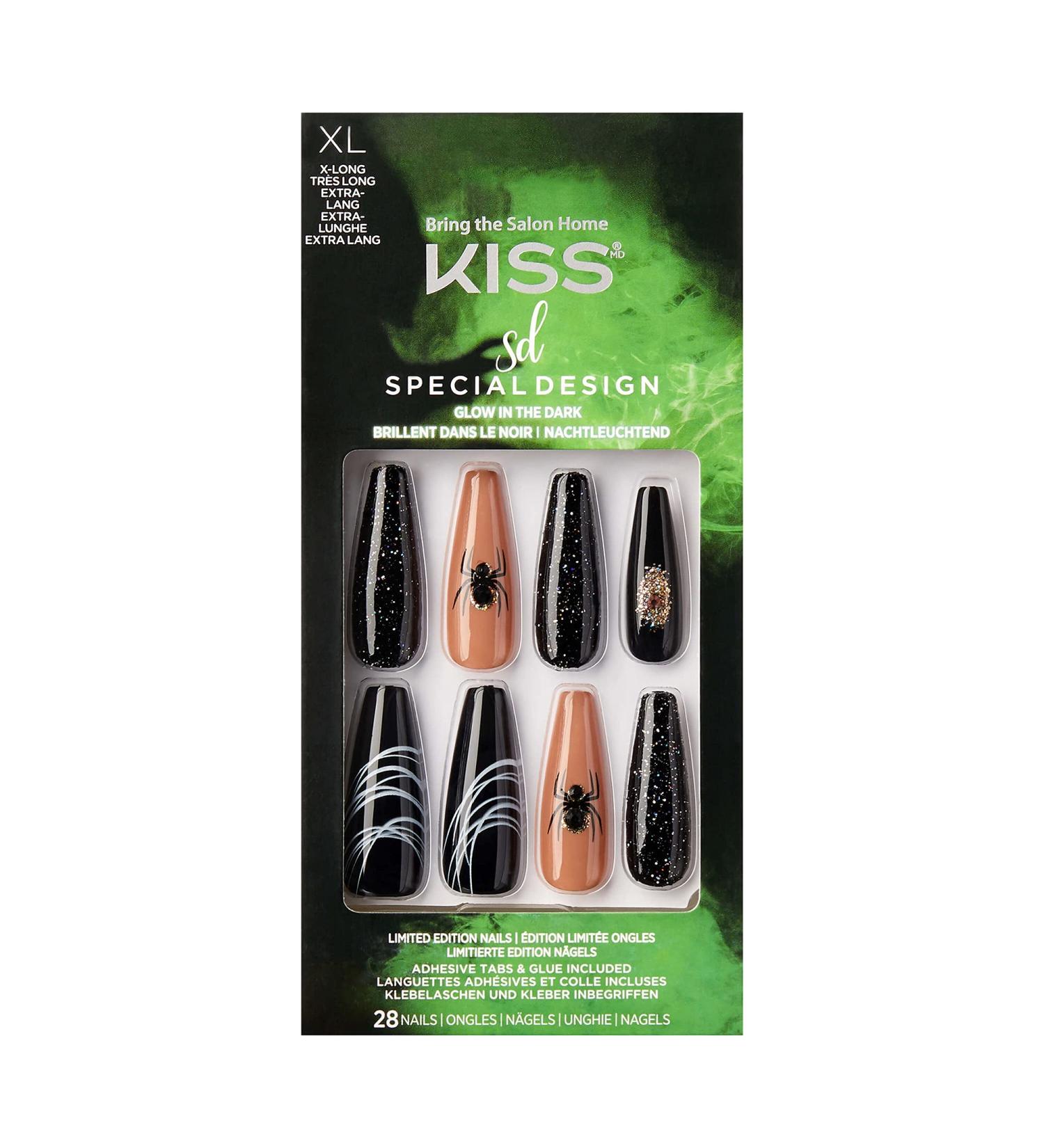Kiss Halloween Special Design Nails - Stranger Things Coffin Shape Extra Long 28 Pack | Shop Now - Buy Online on GoSupps.com