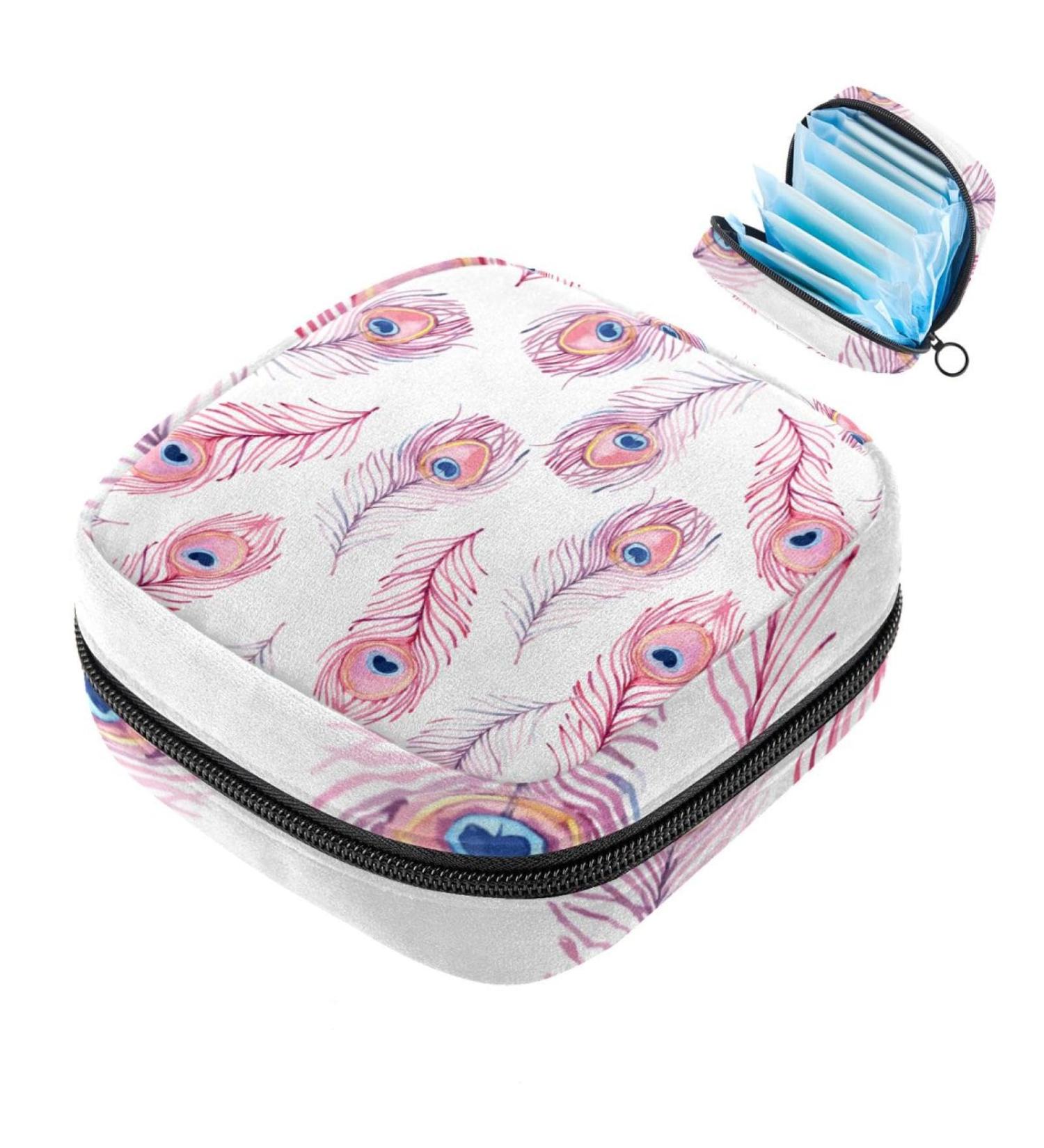Shop Pink Peacock Springs Women's Binding Storage Bags | Portable Menstrual Pad & Tampon Holder | Multi-Colored Storage for School & Office - Buy Online on GoSupps.com
