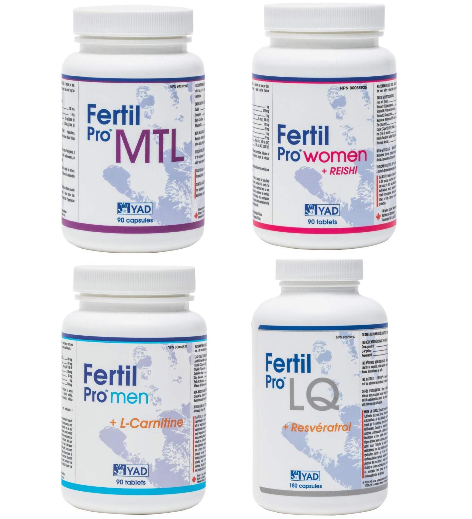 Fertil Pro Male and Female Starter Pack Combo. (Fertil Pro Men Fertil Pro MTL Fertil Pro Woman & Fertil Pro LQ) All included in one package. - Buy Online on GoSupps.com