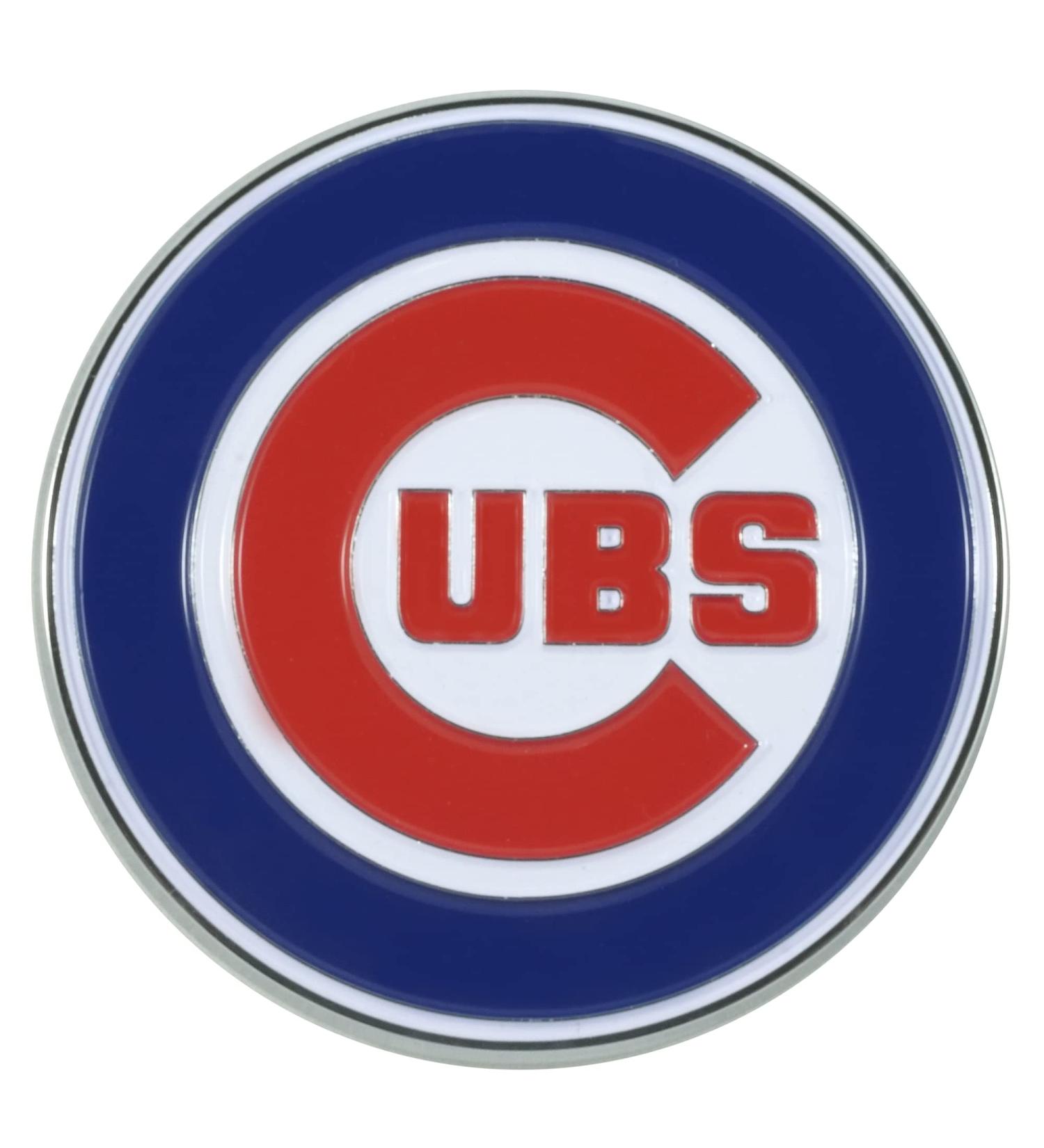 FANMATS MLB 3D Color Metal Emblem, Diecut Team Logo Auto Emblem Chicago Cubs