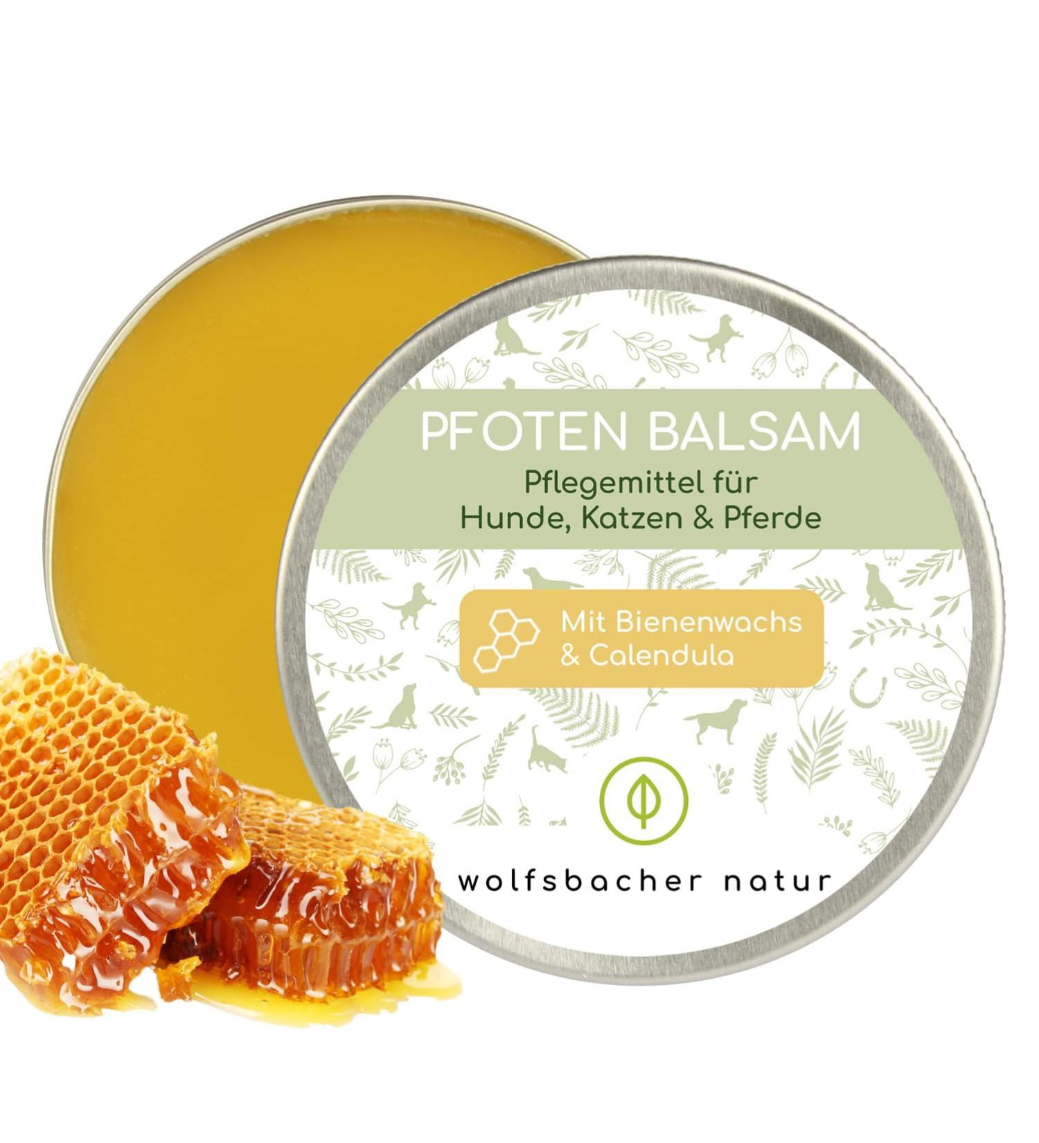 Wolfsbach Nature Pfotenbalsam for Dogs & Cats | 100% Natural Beeswax Balm for Softer Paws | Cracked & Brittle Paw Relief | Unscented Winter Protection - Buy Online on GoSupps.com