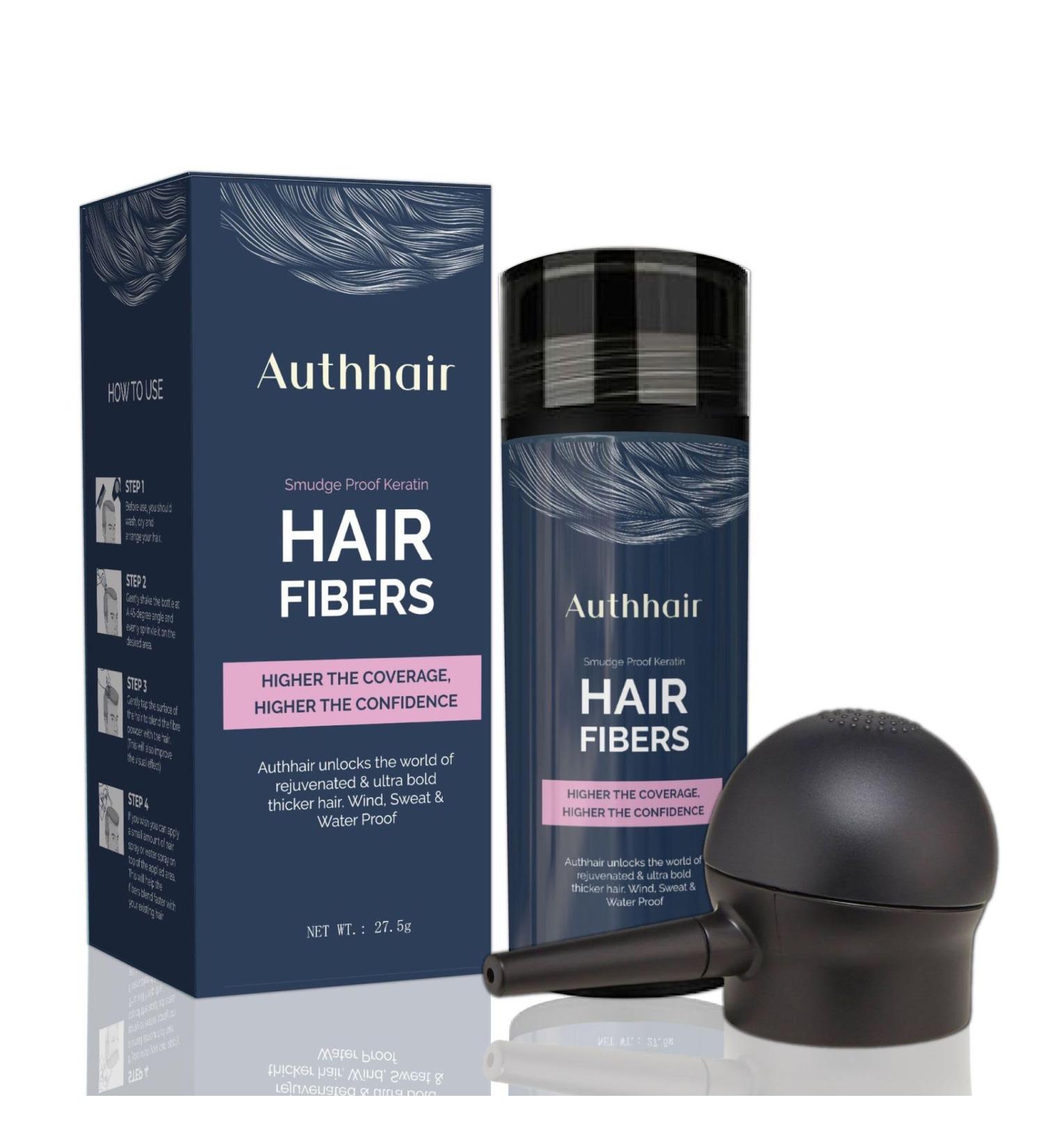 Hair Fibers for Thinning Hair - Dark Brown | Instant Fullness & Concealment for Men & Women | Includes Spray Applicator | 0.97Oz - Buy Online on GoSupps.com