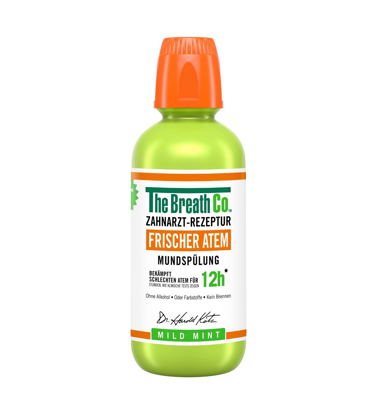 Buy The Breath Co Mouthwash 500ml - 12-Hour Fresh Breath Alcohol-Free Antibacterial Gum Care Mild Mint Aroma - Buy Online on GoSupps.com