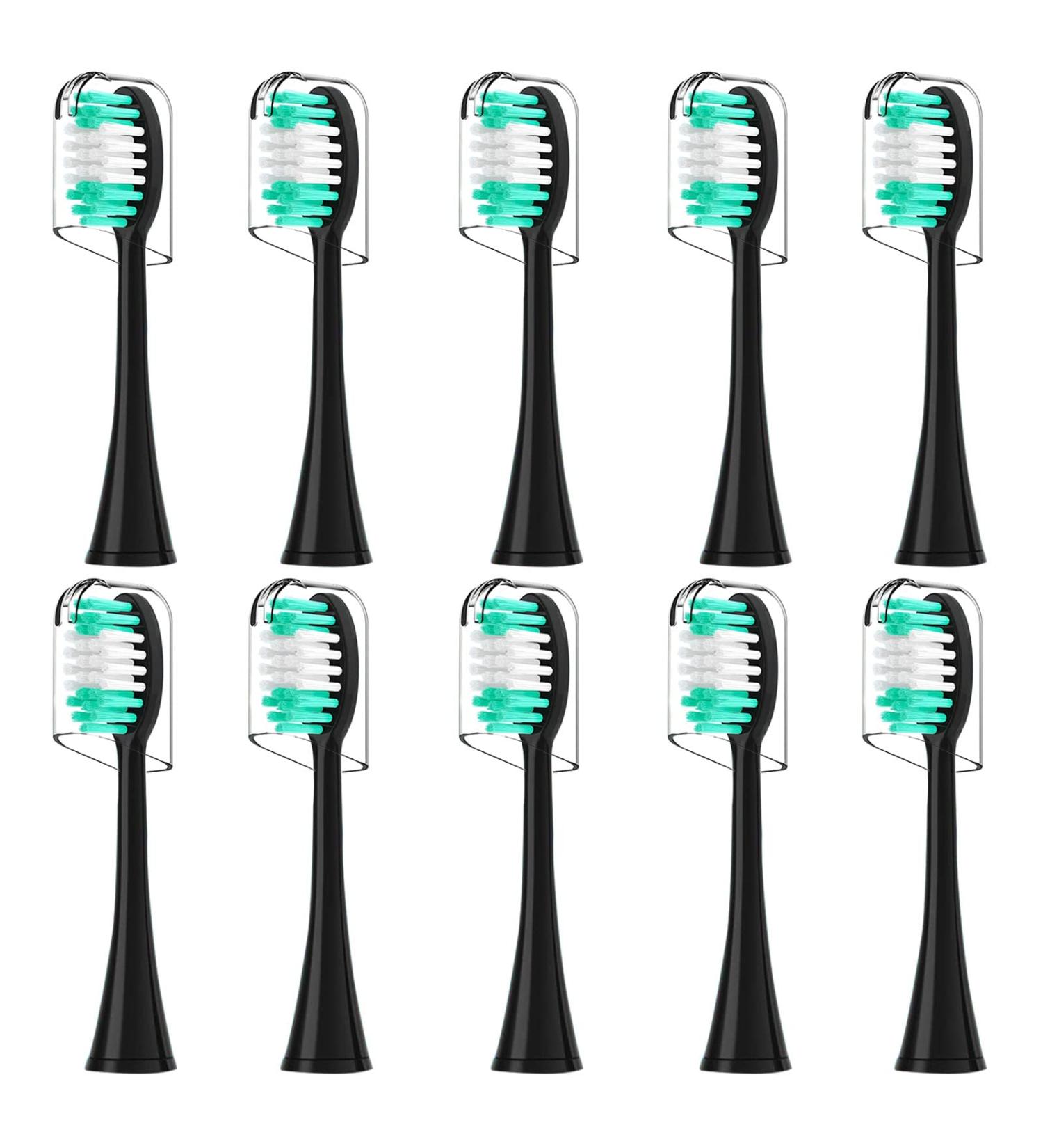 Replacement Toothbrush Heads Compatible with AquaSonic Black Series Vibe Series Black Series Pro Duo Series Pro - Black - Buy Online on GoSupps.com