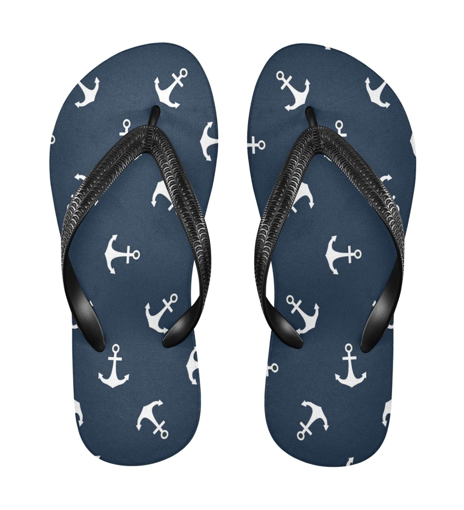 Buy Mnsruu Maritime Ocean Anchor Flip Flop Sandals - XL/XXL for Men & Women | Perfect for Spa Travel & Home Use | Multicolored Comfort Slippers - Buy Online on GoSupps.com