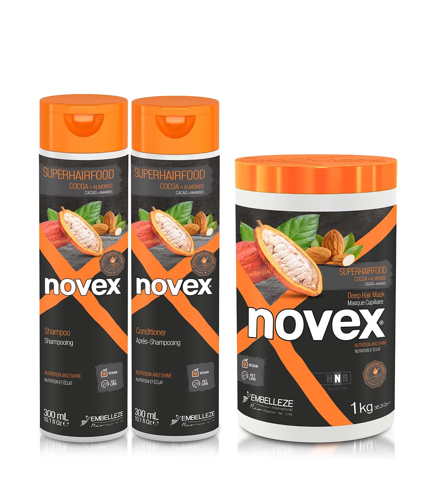 Novex Shampoo Conditioner and Hair Mask Bundle (Cacao & Almond) - Buy Online on GoSupps.com