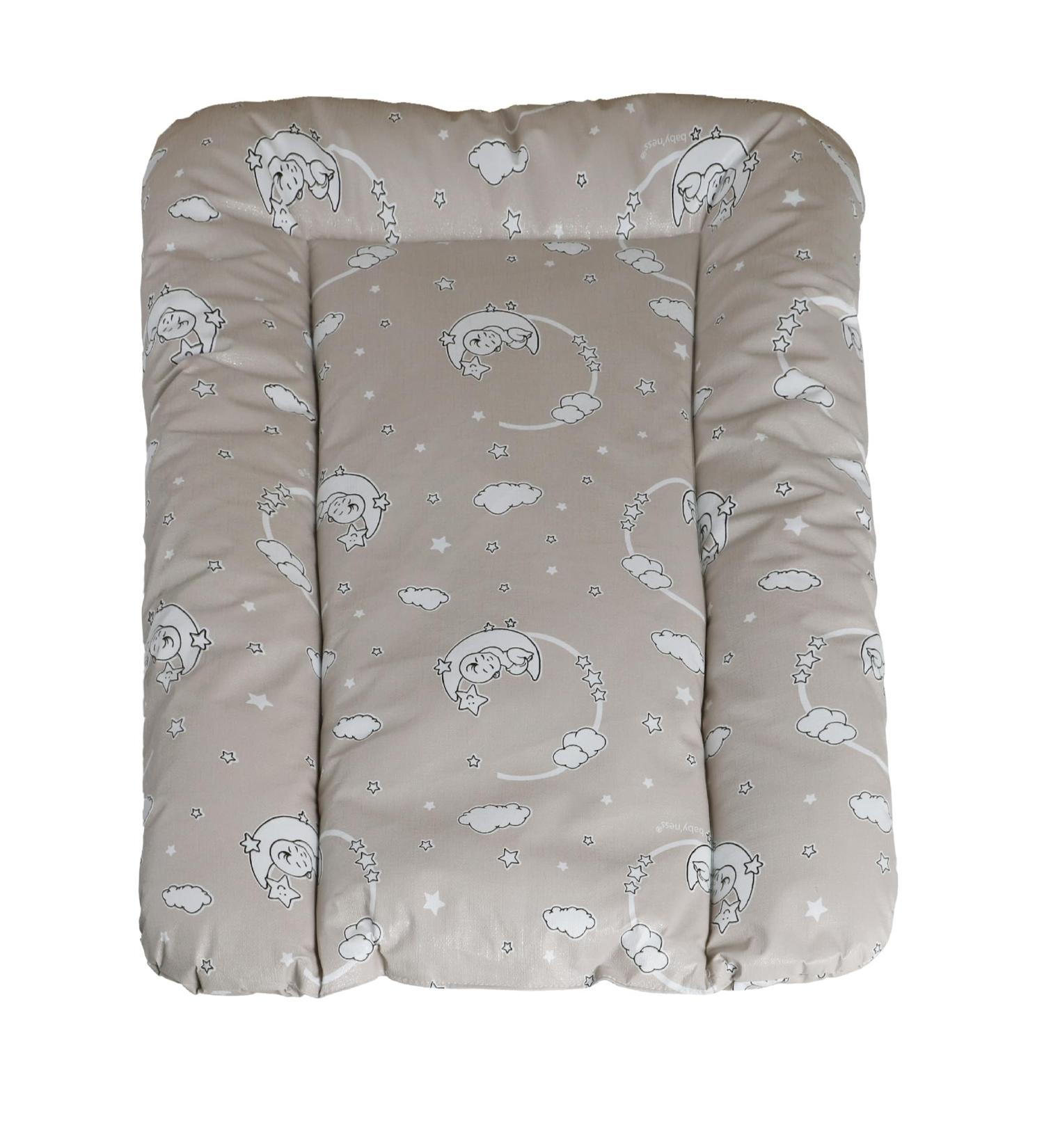 Babynness Waterproof Wipeable Changing Mat - High Quality Easy to Clean | Moon-Star Beige 50x70 cm - Expand Your Diaper Changing Area - Buy Online on GoSupps.com