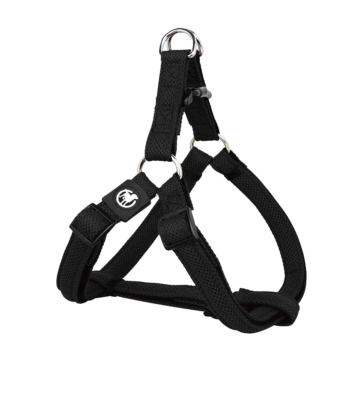 DDOXX Air Mesh Step-In Dog Harness - Adjustable Black Puppy Harness for All Sizes (S 2.0 x 45-63 cm) - International Shipping Available - Buy Online on GoSupps.com