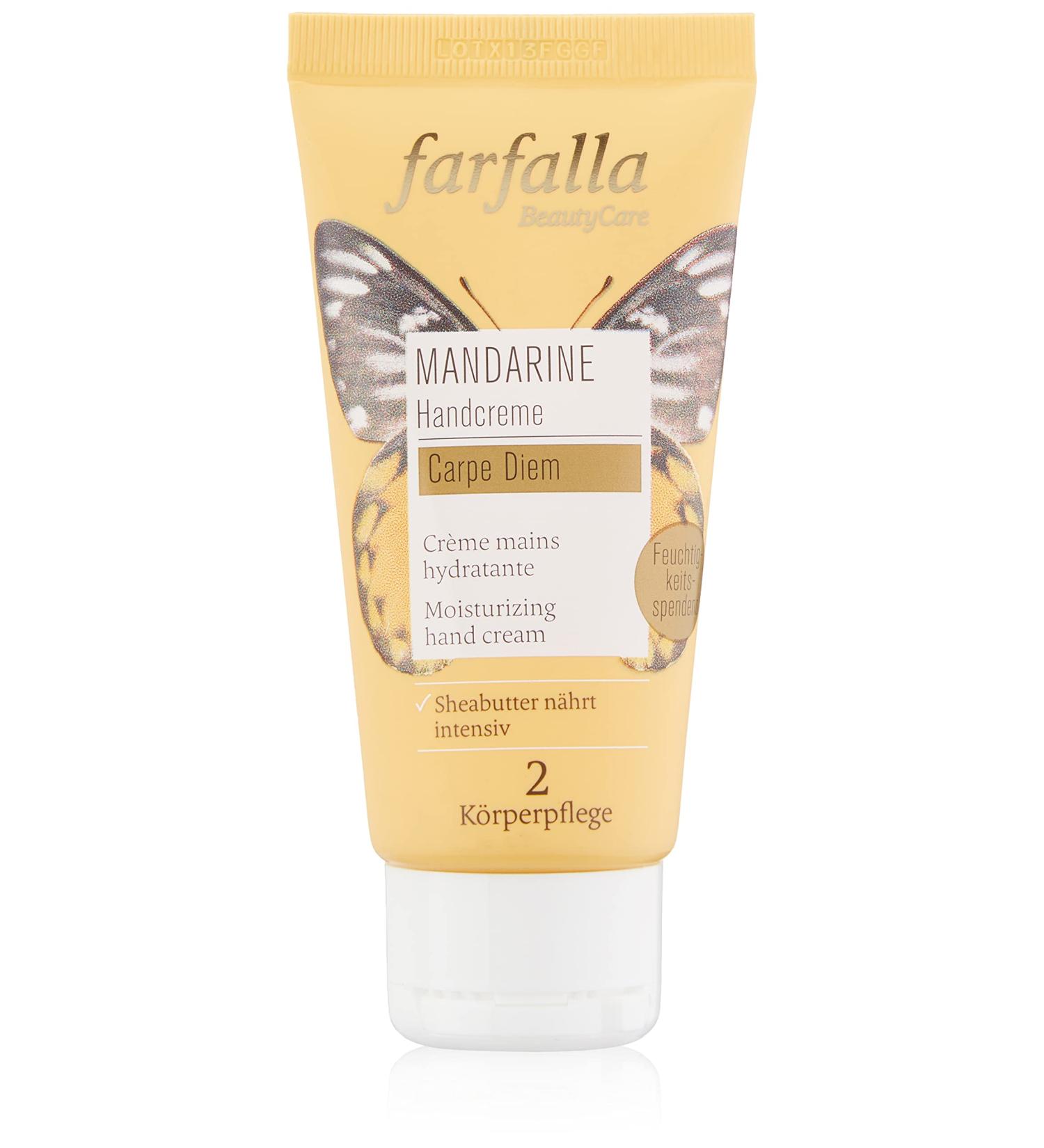 farfalla Mandarin Moisturizing Hand Cream 100 Certified Natural Cosmetics 50ml - Buy Online on GoSupps.com