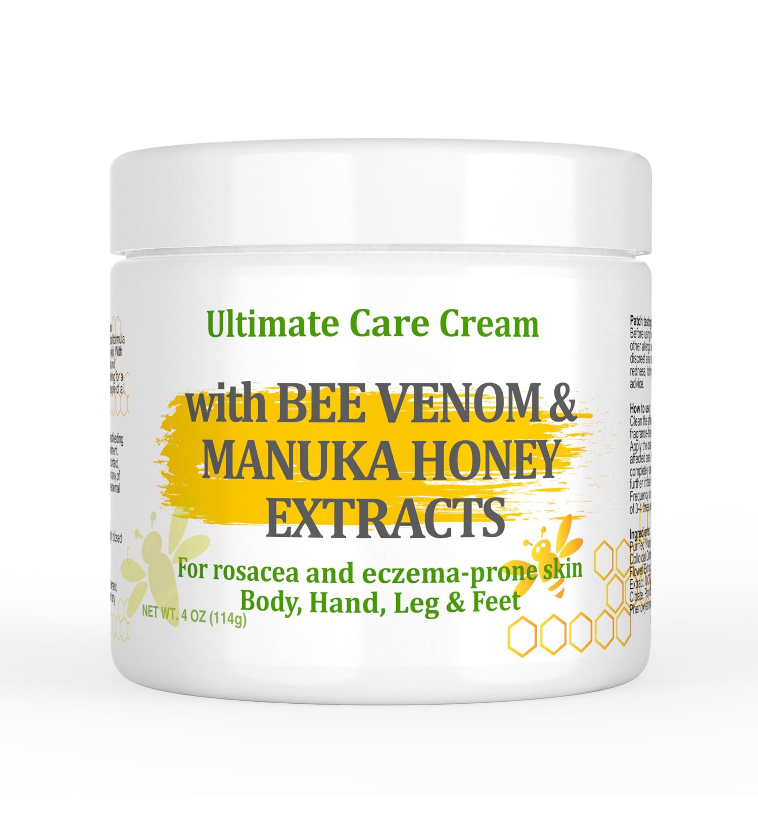 Bee Venom & Manuka Honey Ointment | Fast Acting Relief for Jock Itch Eczema Psoriasis & More - Natural Soothing Solution for Skin Rashes & Dryness - Buy Online on GoSupps.com