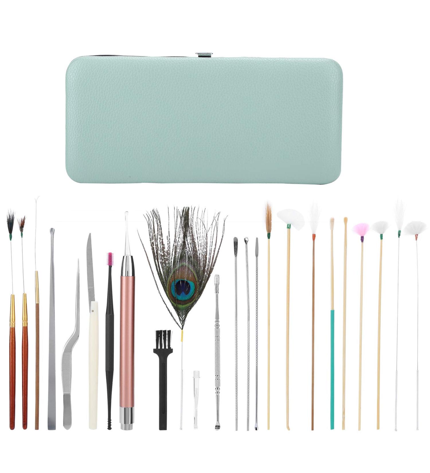 Milltrip Ear Wax Removal Set - Double Ended Ear Scoop Tool for Safe Ear Care - Mint Green Spiral Ear Pick & Removal Supplies - Buy Online on GoSupps.com