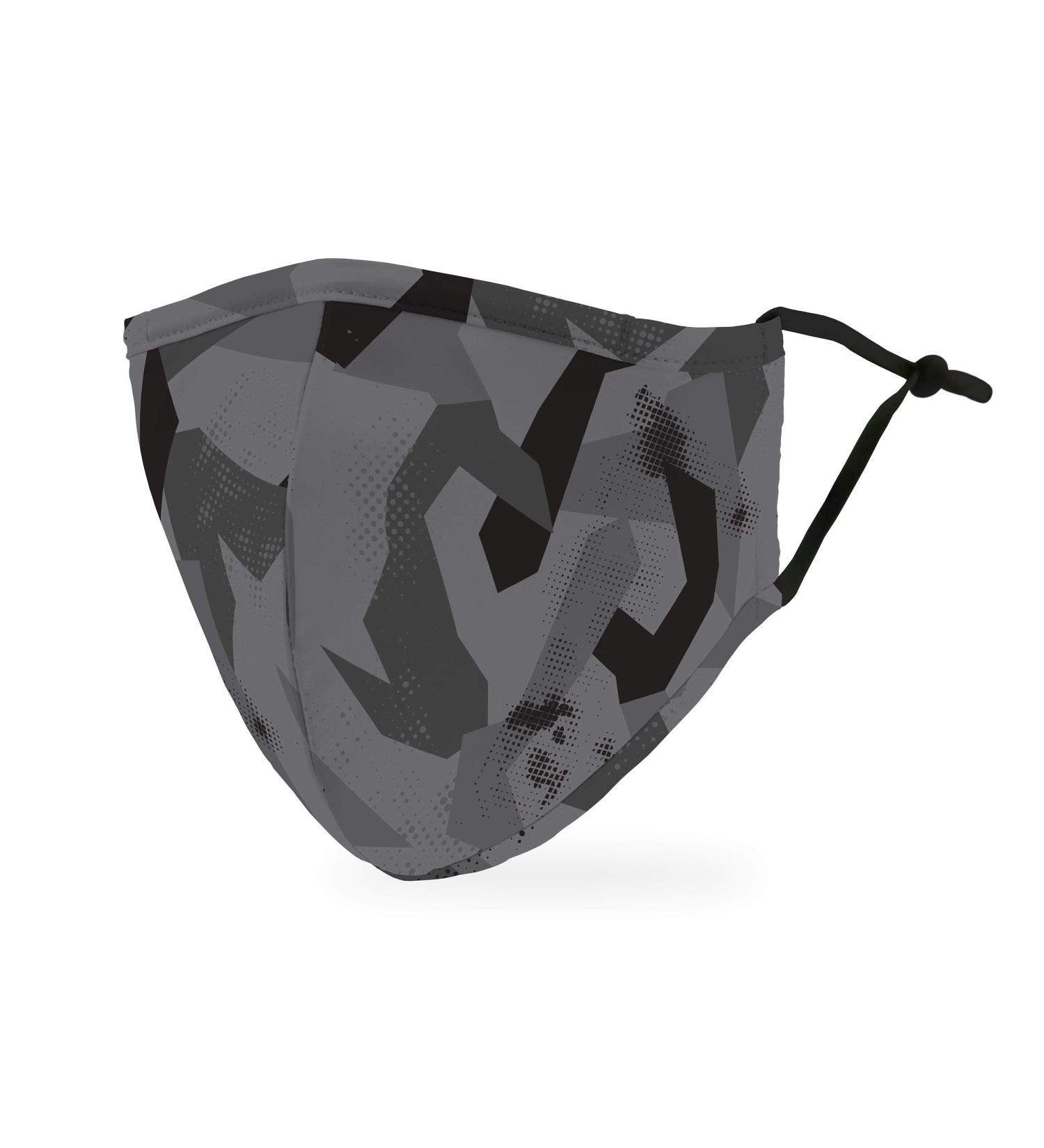 WEDDINGSTAR 3-Ply Black Camo Face Mask - Reusable Adjustable Washable with Filter Pocket for Adults - International Shipping Available - Buy Online on GoSupps.com