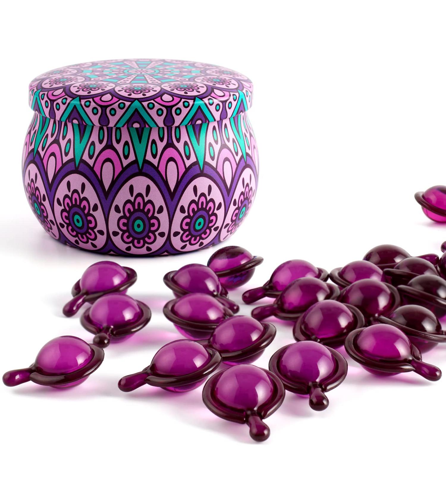 MIVAVO Hair Oil Capsules - Split Ends Repair and Deep Conditioning Treatment, 50 Capsules (Purple) - Buy Online on GoSupps.com