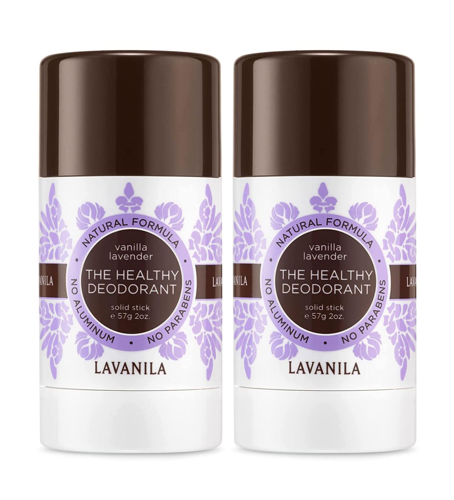 Lavanila Healthy Deodorant 2-Pack - Vanilla Lavender, Natural & Aluminum-Free, Long-Lasting Vegan Protection - Buy Online on GoSupps.com