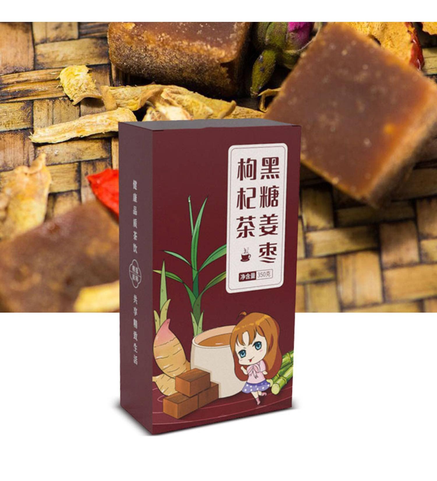 Ginger Tea 350g Carefully Blended Brown Sugar Ginger Tea Cinnamon Individual Package Red Date Double Red Rose Wolfberry for Body Cold