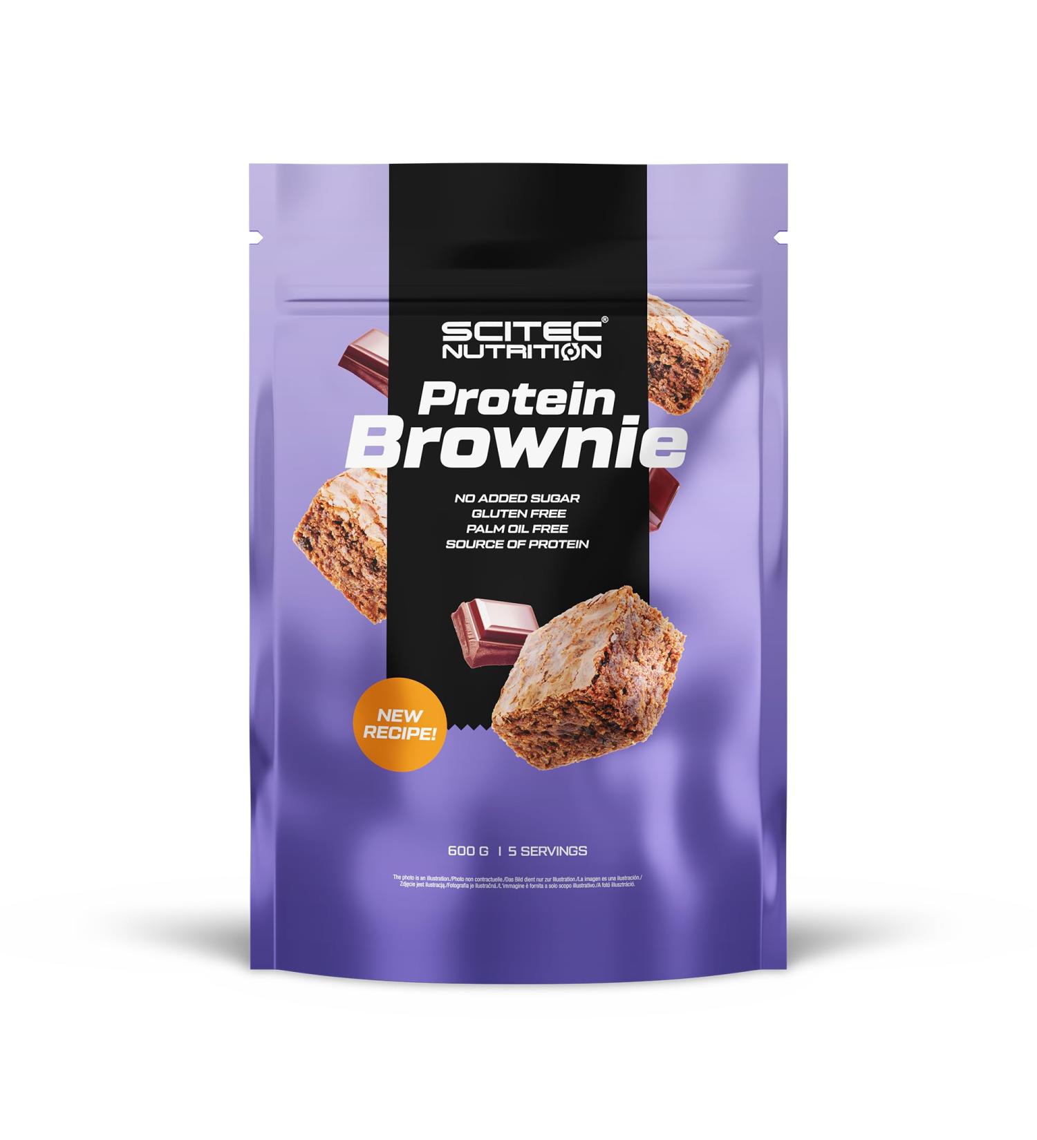 Scitec Nutrition High Protein Brownie - Chocolate Dessert with Oats & Fiber - 600g | Nutrient-Rich Easy Preparation - Buy Online on GoSupps.com