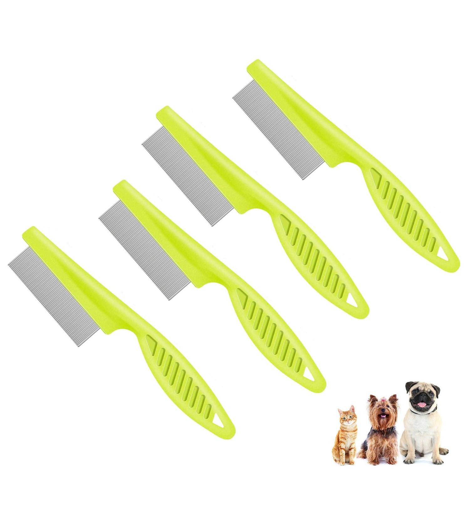 Flea & Lice Comb for Cats & Dogs | Professional Nissen Comb - 4 Pack for Effective Flea Control After Shampoo - Buy Online on GoSupps.com
