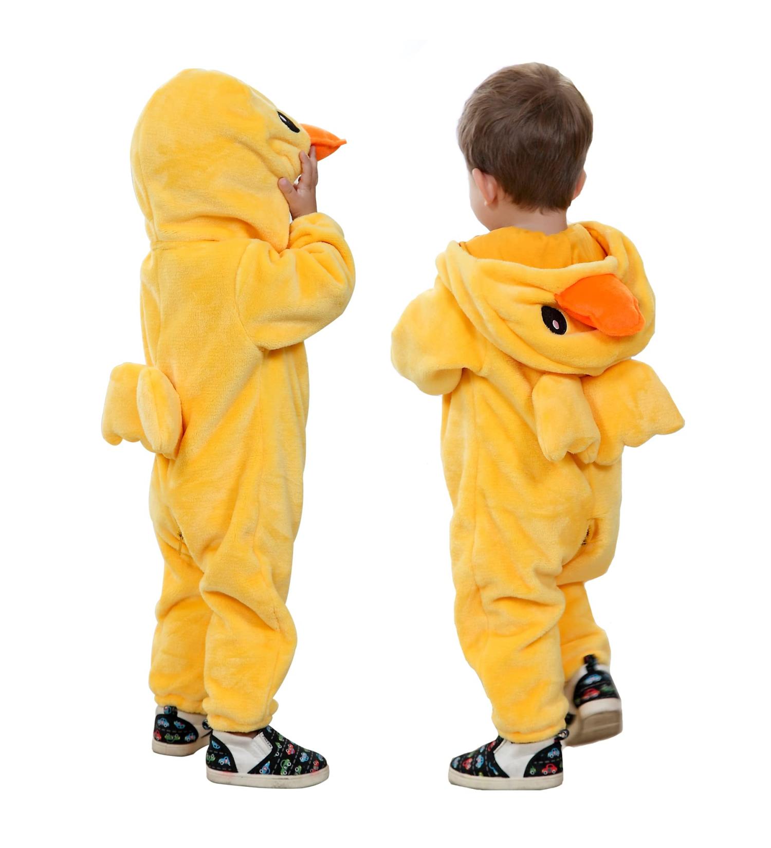 Doladola Unisex Baby Hooded Duck Romper | Infant Jumpsuit Sleepsuit 0-3 Months - Buy Online on GoSupps.com