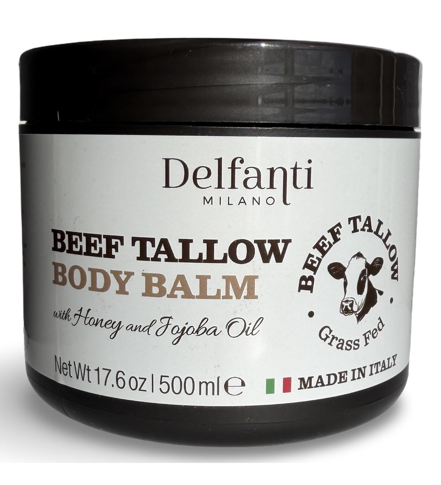 Delfanti-Milano BEEF TALLOW with HONEY and JOJOBA OIL BODY BALM 17.6 oz 500 ml Made in Italy - Buy Online on GoSupps.com