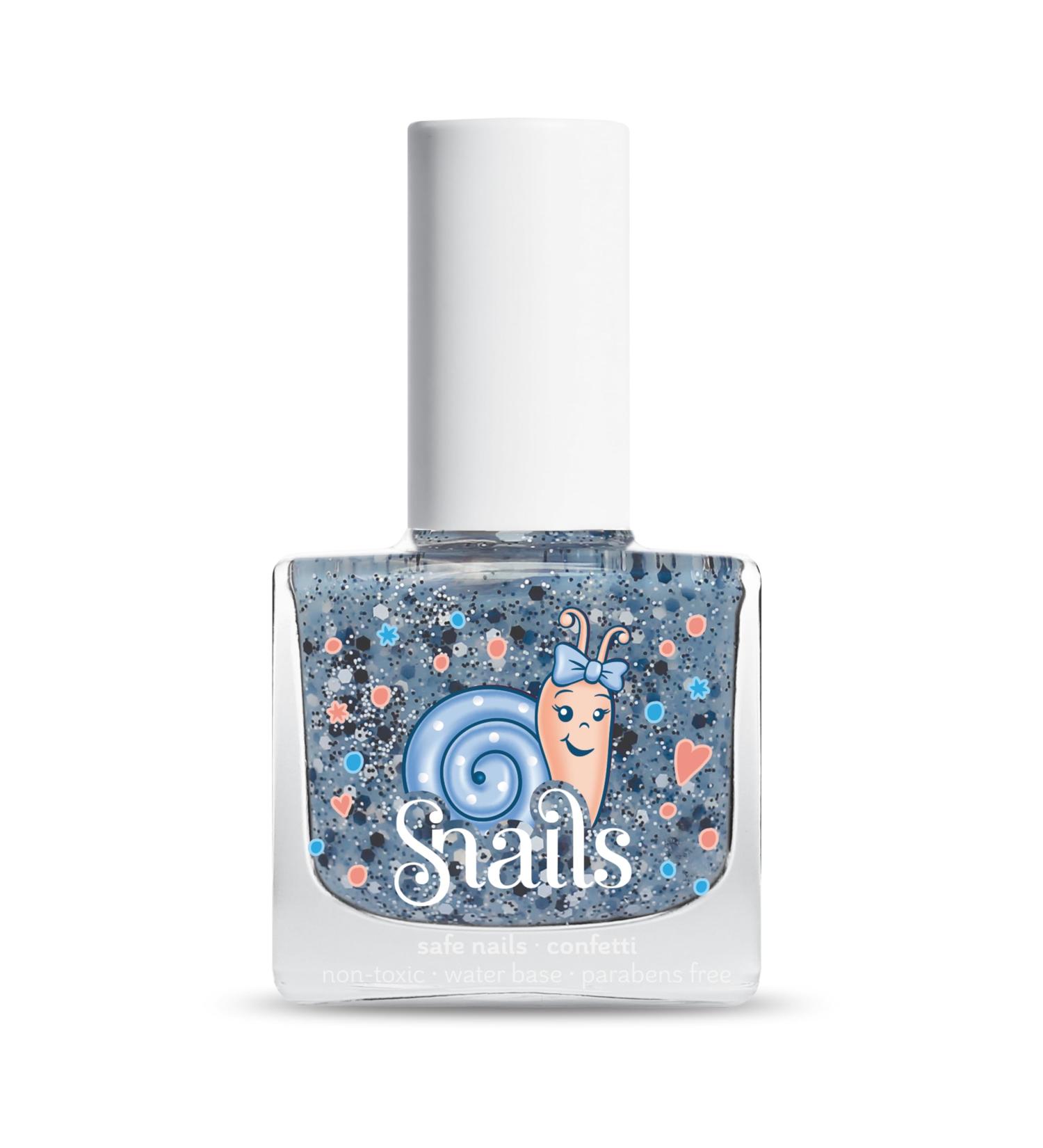 Buy Snails 516202 Children's Nail Polish Top Coat - Confetti Blue Water-Based Washable Vegan & Harmless for Safe Fun! - Buy Online on GoSupps.com