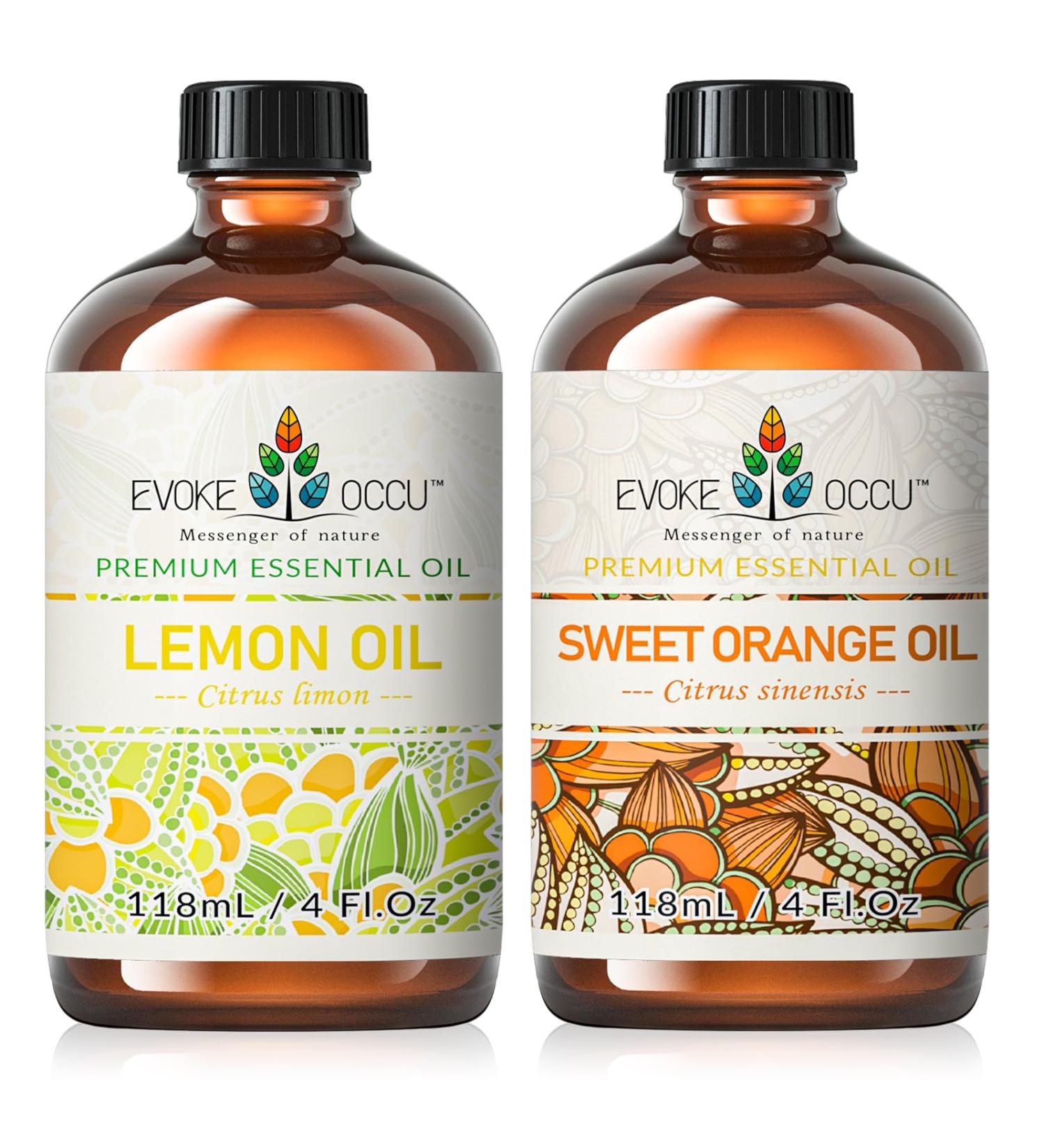 EVOKE OCCU Lemon Essential Oil and Sweet Orange Essential Oil - 4 Fl Oz - Buy Online on GoSupps.com
