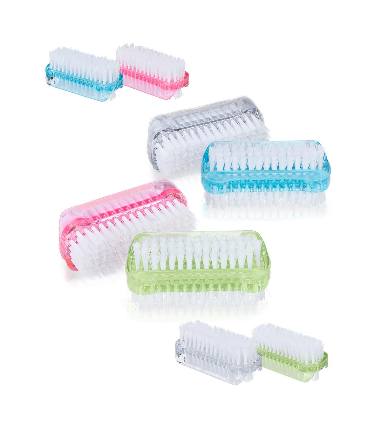 Relaxdays Nail Brush Set of 8 - Double-Sided Hand Brushes with Hard Bristles | Colorful Durable Plastic | Perfect for Nail Care - Buy Online on GoSupps.com