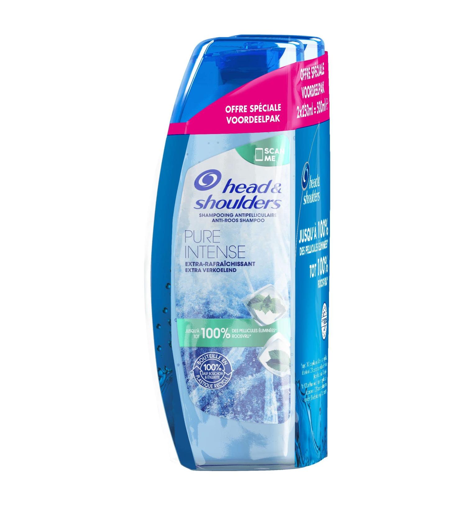 Head & Shoulders Pure Intense Extra-Refreshing Menthol Shampoo 2x250ml - Buy Online on GoSupps.com
