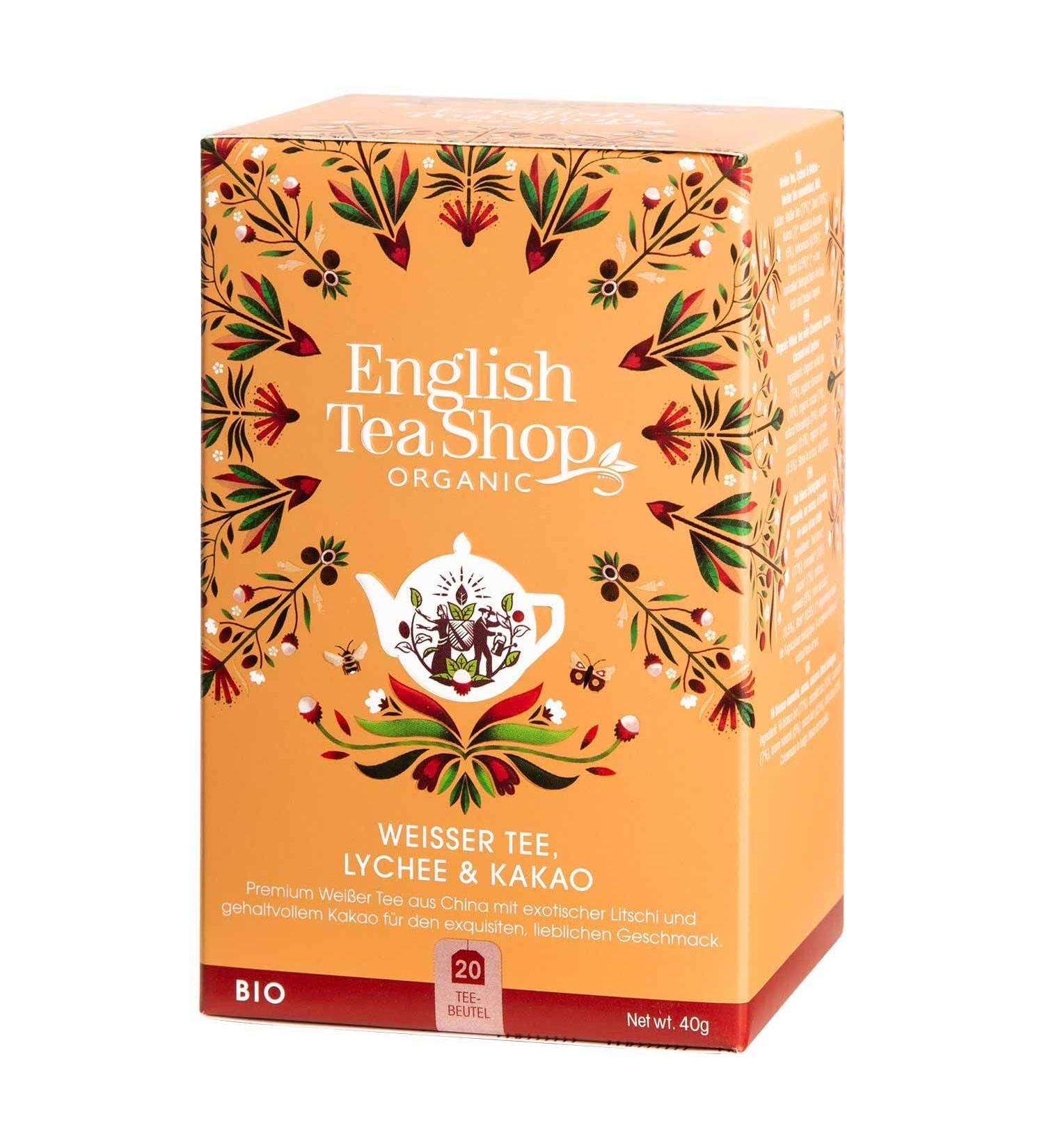 ETS - White Tea Lychee & Cocoa ORGANIC 20 tea bags