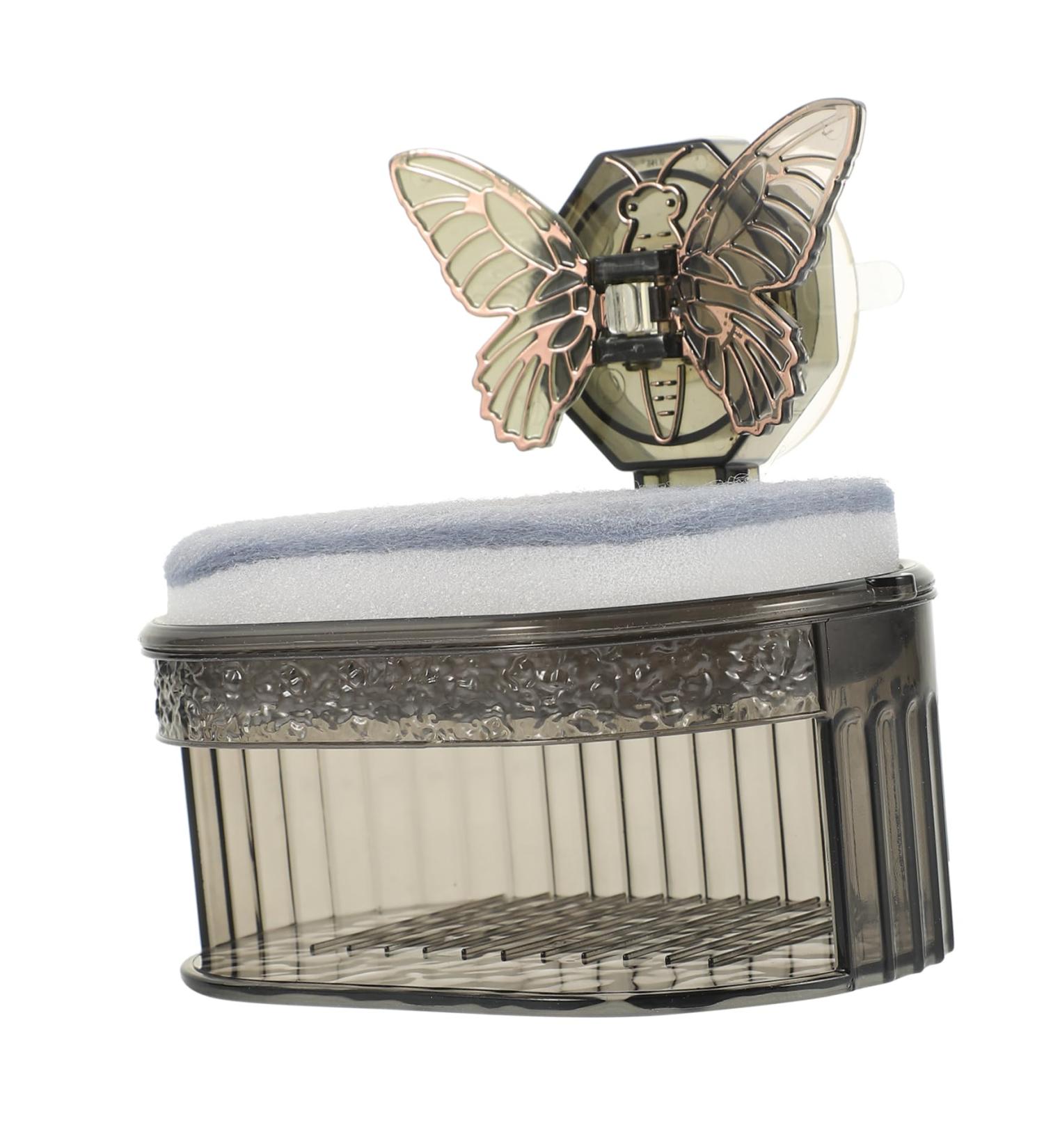 Ciieeo Bathroom Supply Sponge Draining Holder Sink Pc Soap Grey 13.9X13.4X8.5CM - Buy Online on GoSupps.com