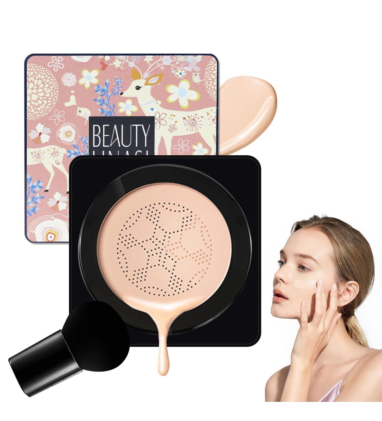 Mushroom Foundation Covering Cream Moisturizing Make-up Concealer Correcting and Masking Dark Circles Fully Covering Makeup - Buy Online on GoSupps.com