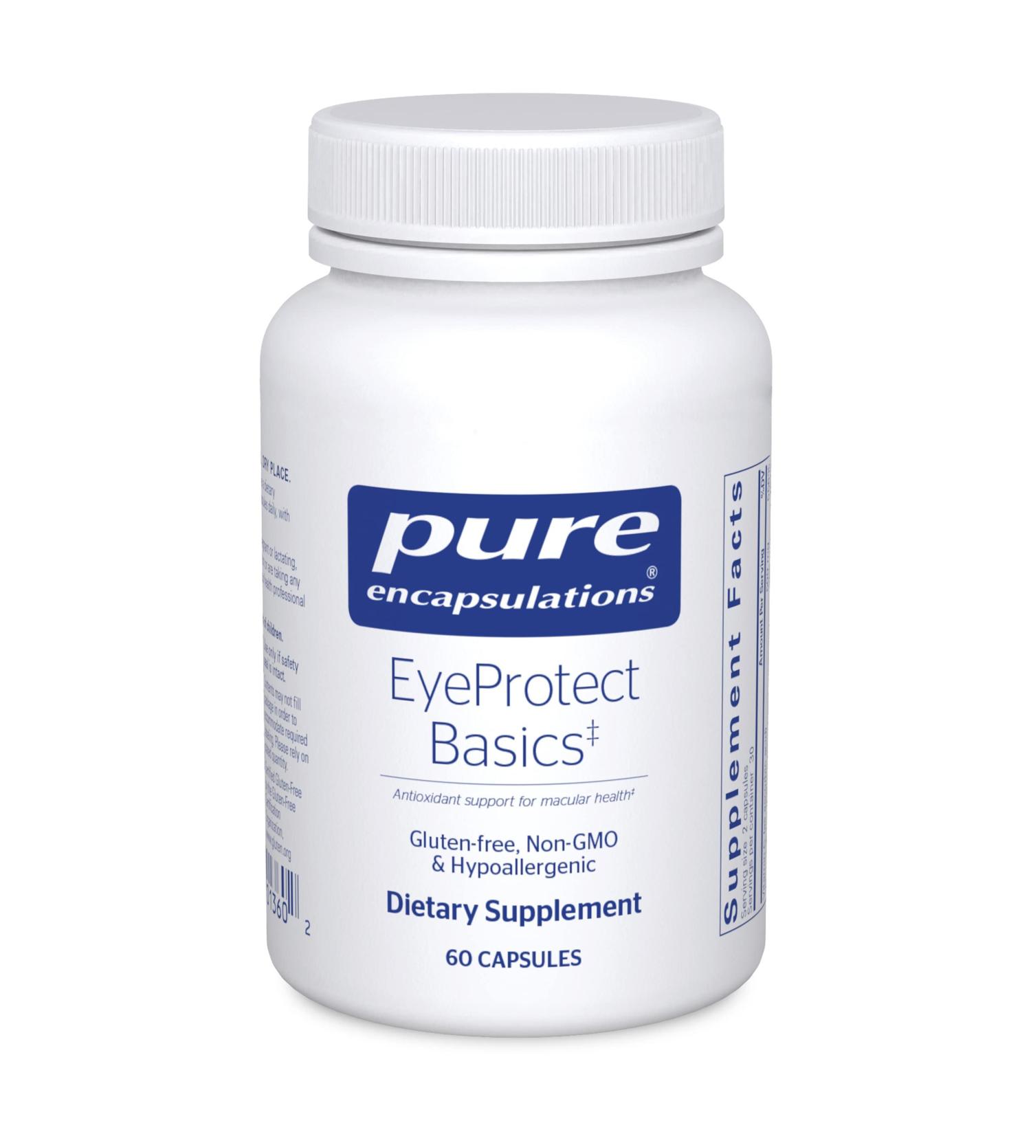 Pure Encapsulations EyeProtect Basics - Key Antioxidant Support for Eye Health | 60 Capsules - International Shipping Available - Buy Online on GoSupps.com