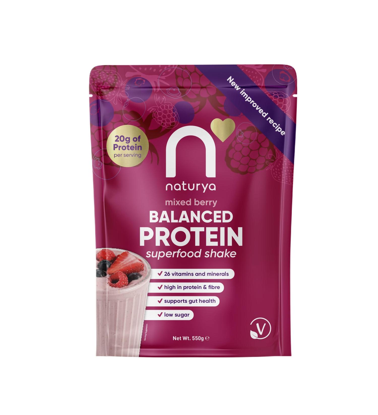 Naturya Balanced Protein Superfood Shake M lange de baies 550 g - Buy Online on GoSupps.com